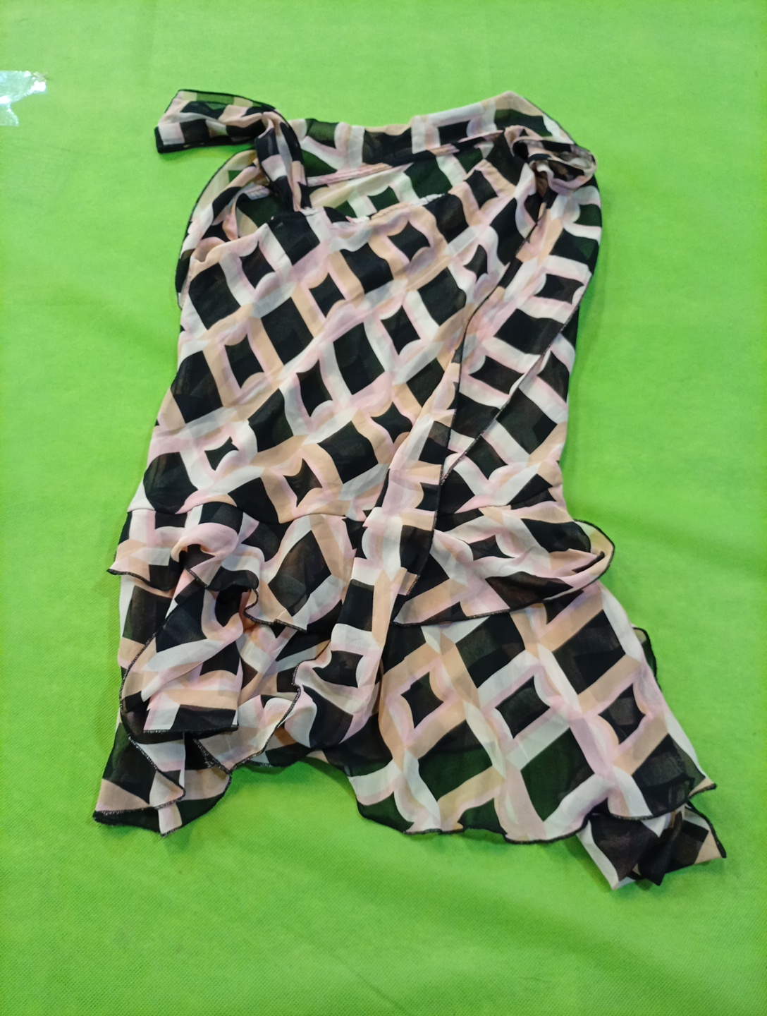 Guess Printed Wrap Blouse