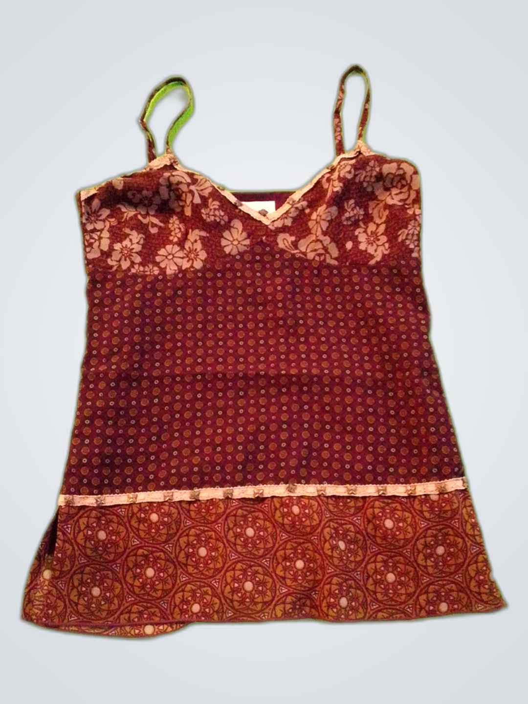 Top in canotta stampata