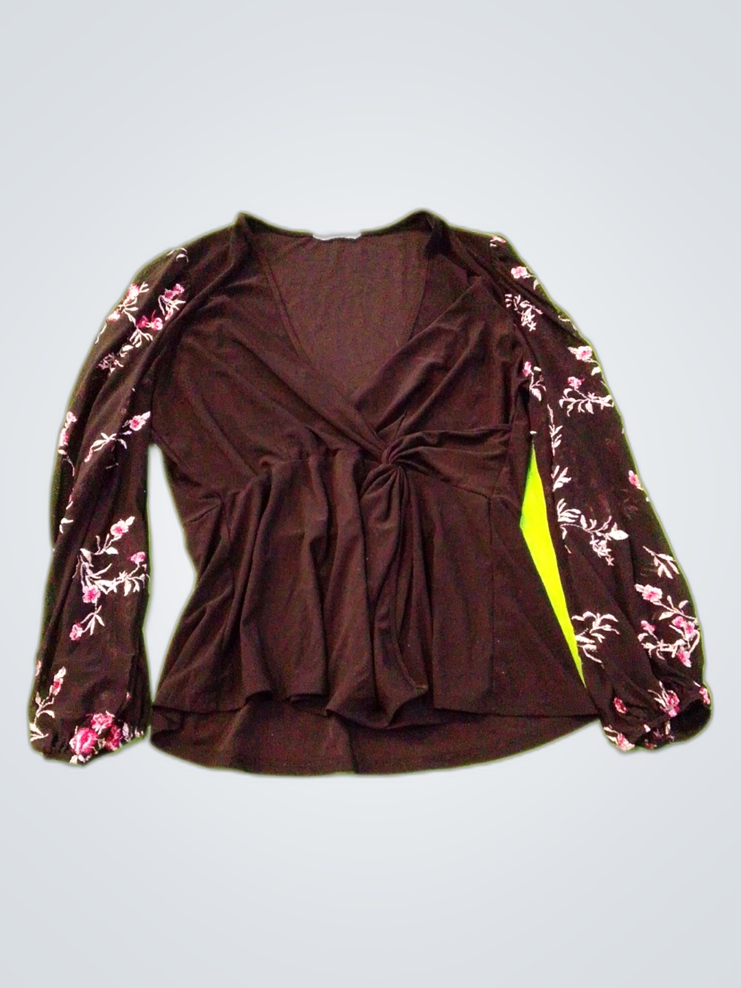 Blusa Envolvente Estampada Zara