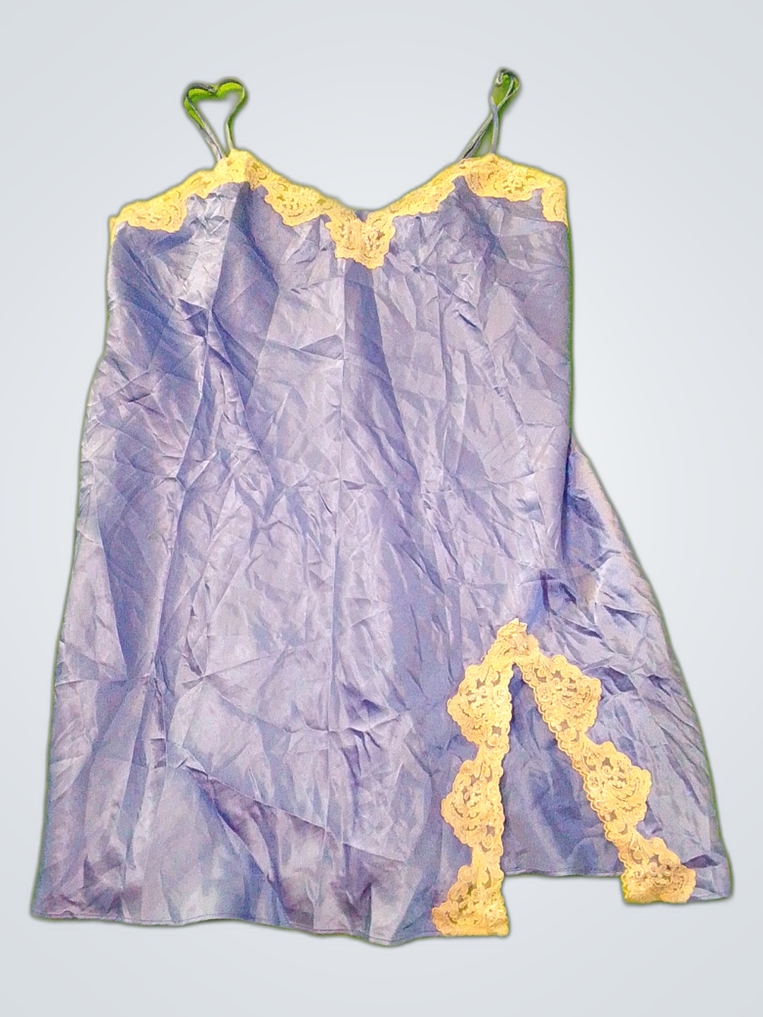 La Senza Blue Lace Trim Slip Dress