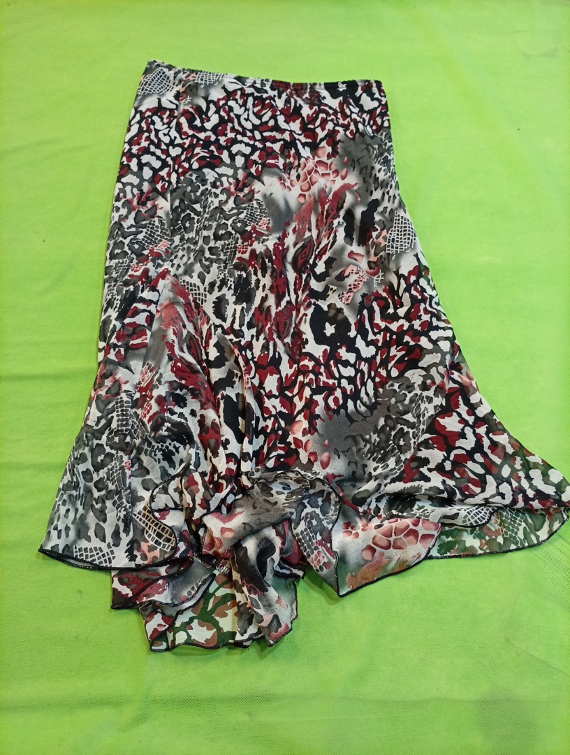 Daniel Laurent Animal Print Maxi Skirt