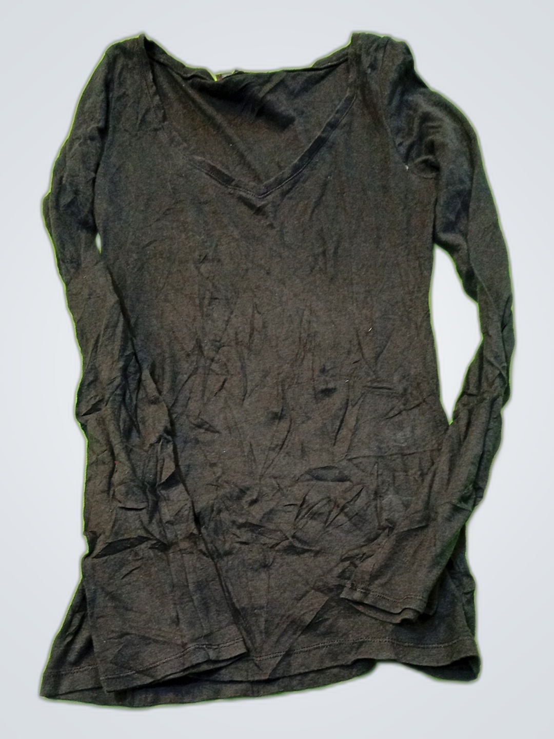 Express Black Long Sleeve V-Neck Top