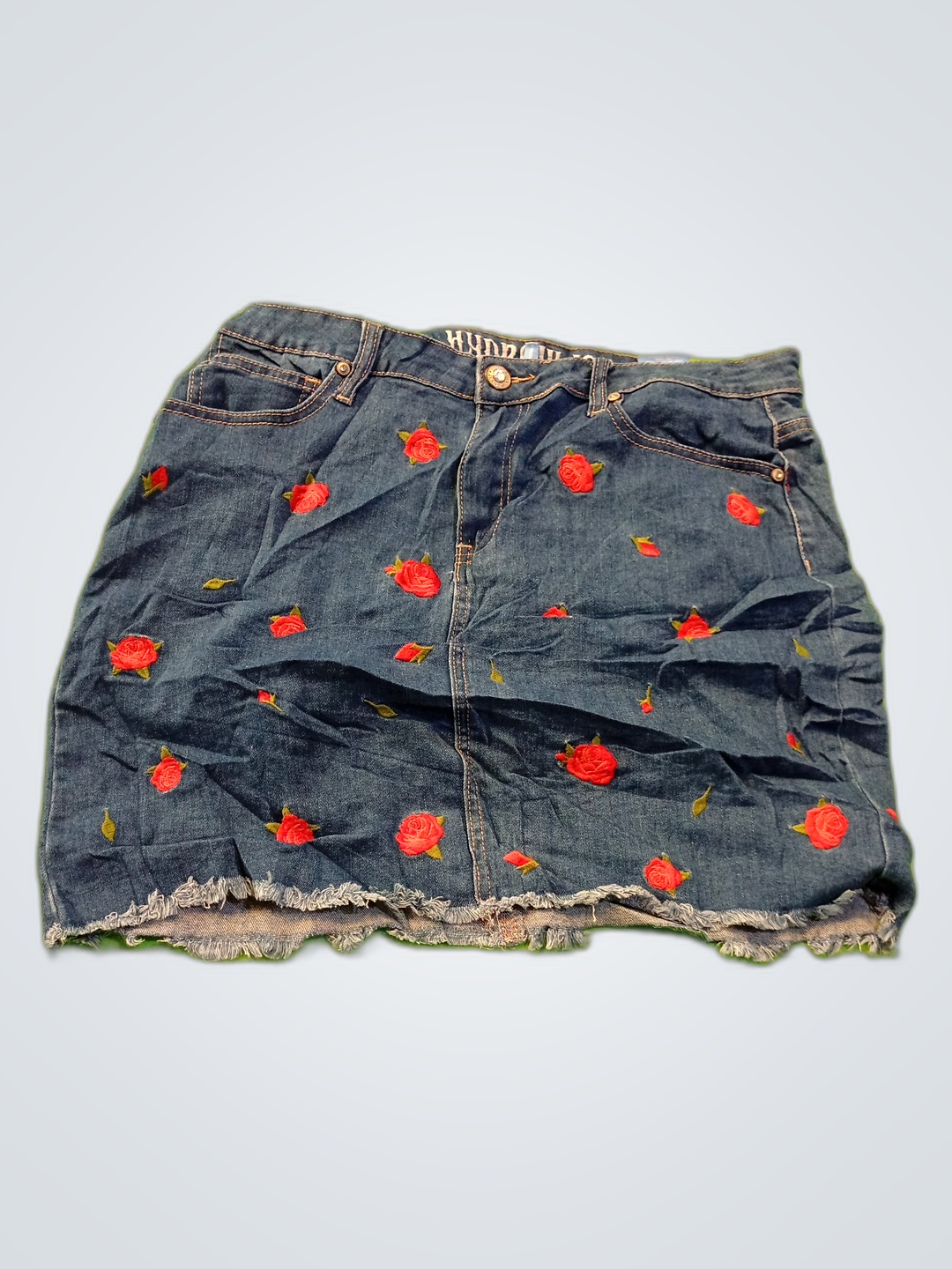 Saia Mini de Jeans Hidráulico