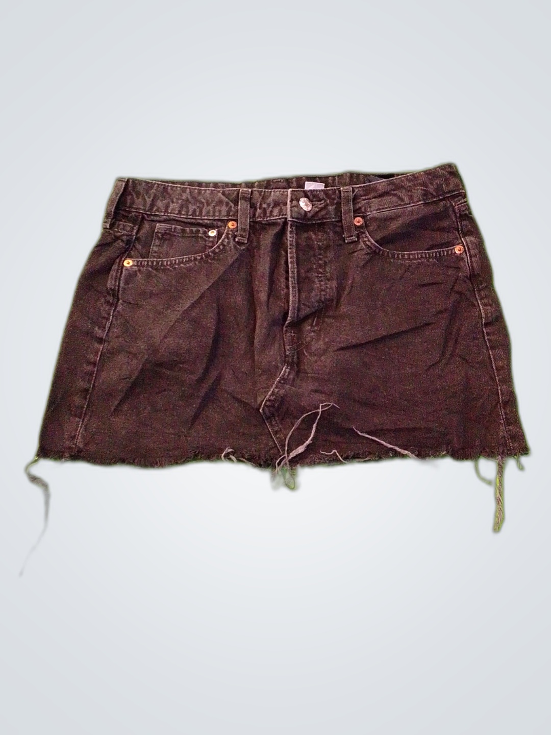 Levi's Black Denim Mini Shorts