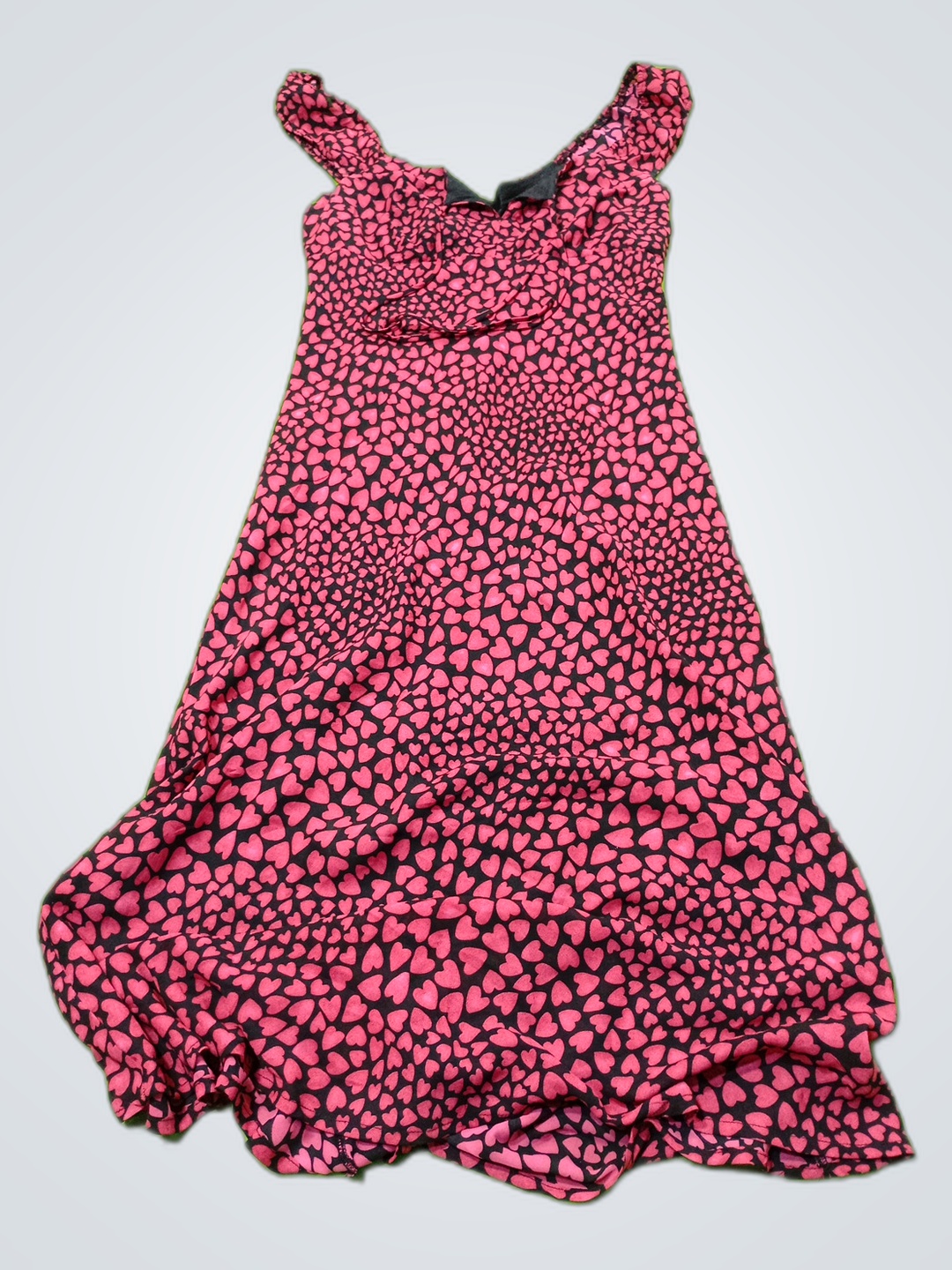 Jonathan Martin Pink Black Heart Print Sleeveless ..