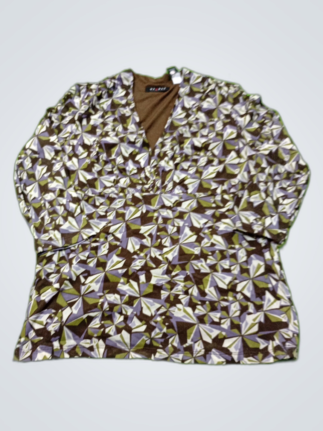 aXcess Liz Claiborne Printed Wrap Blouse