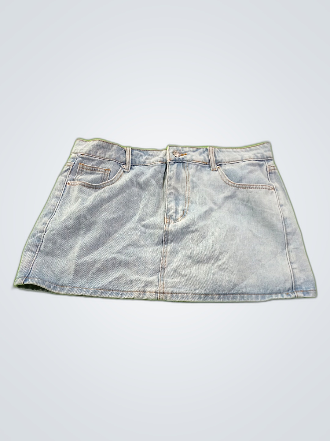 Saia Mini de Denim Sem Marca