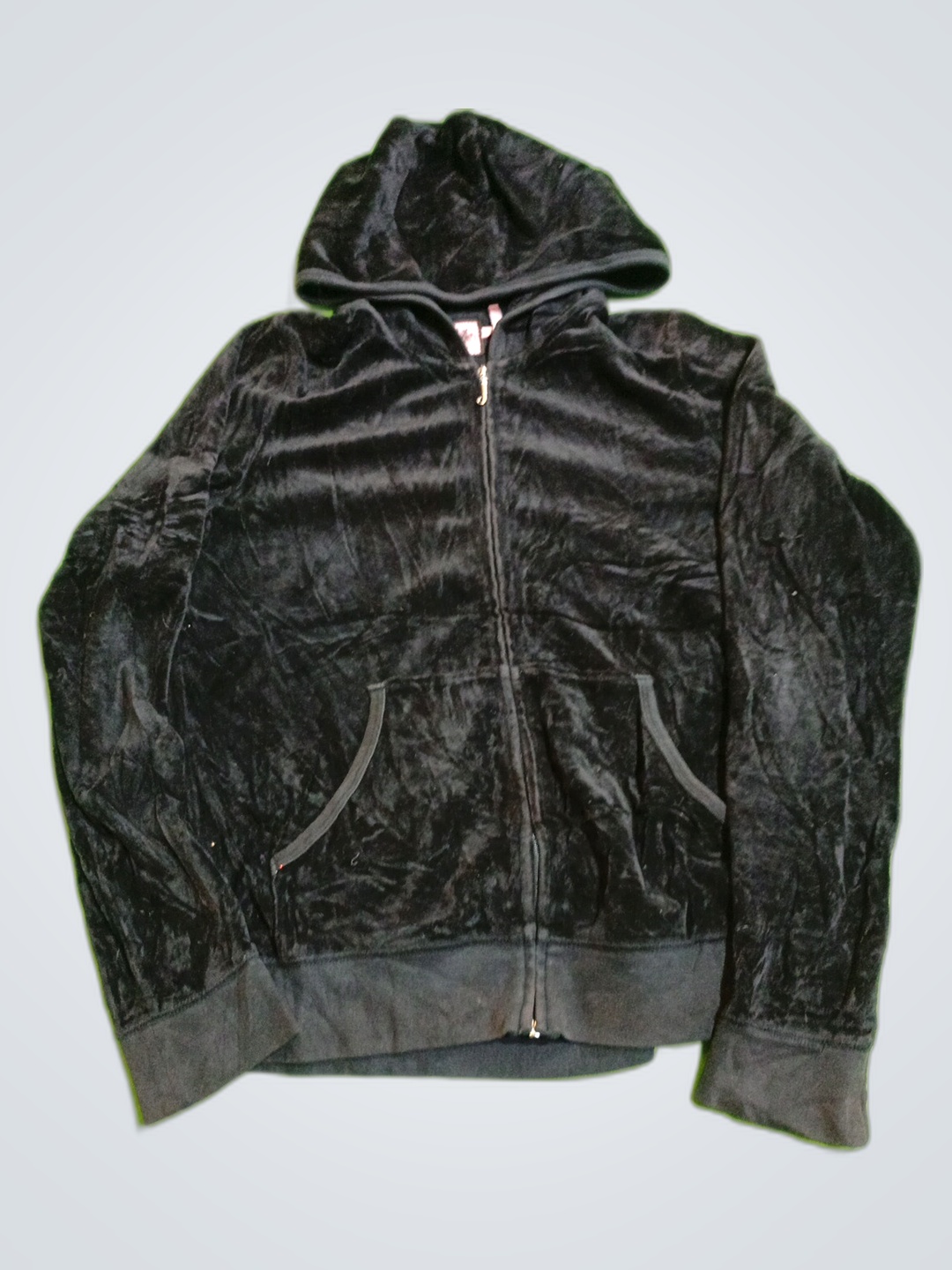 Moletom de Veludo Preto Juicy Couture