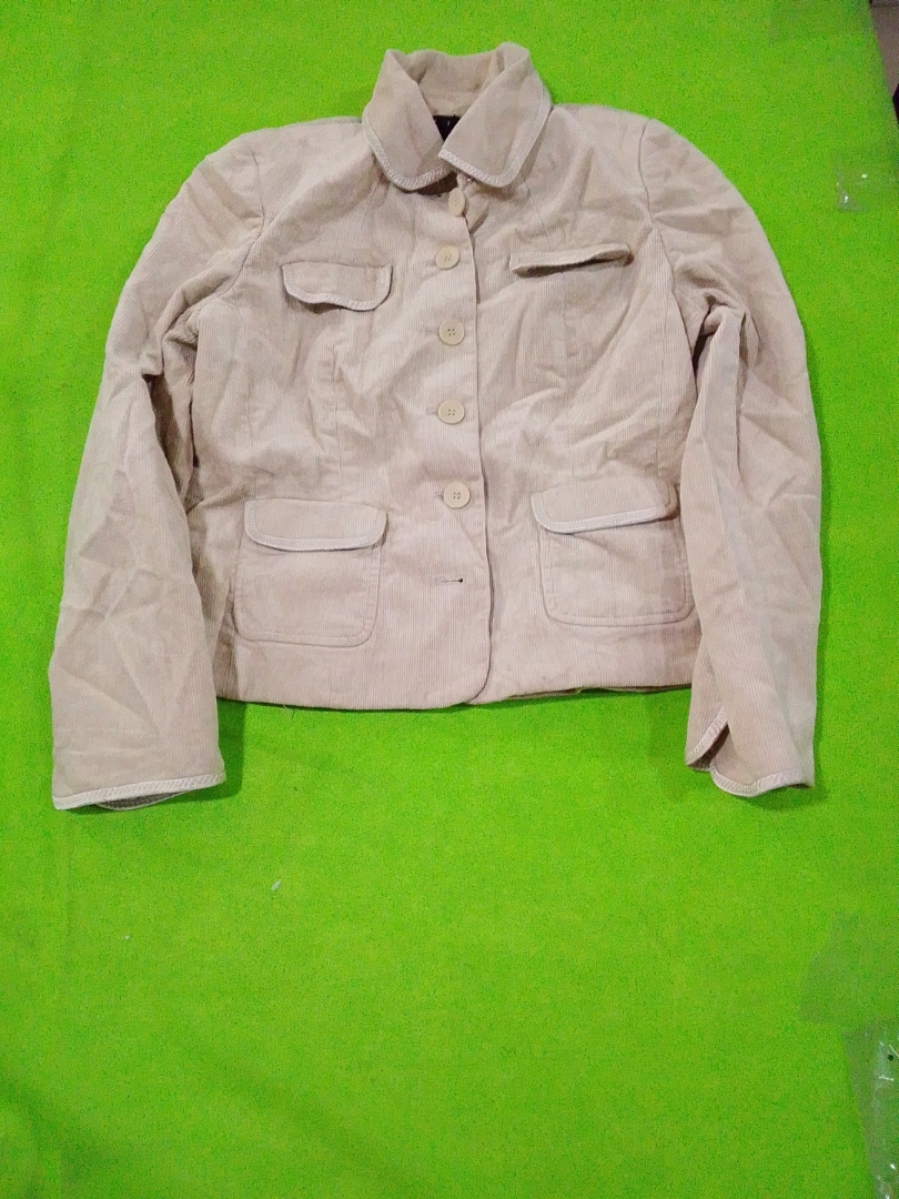 Blazer de Veludo Cotelê Bege