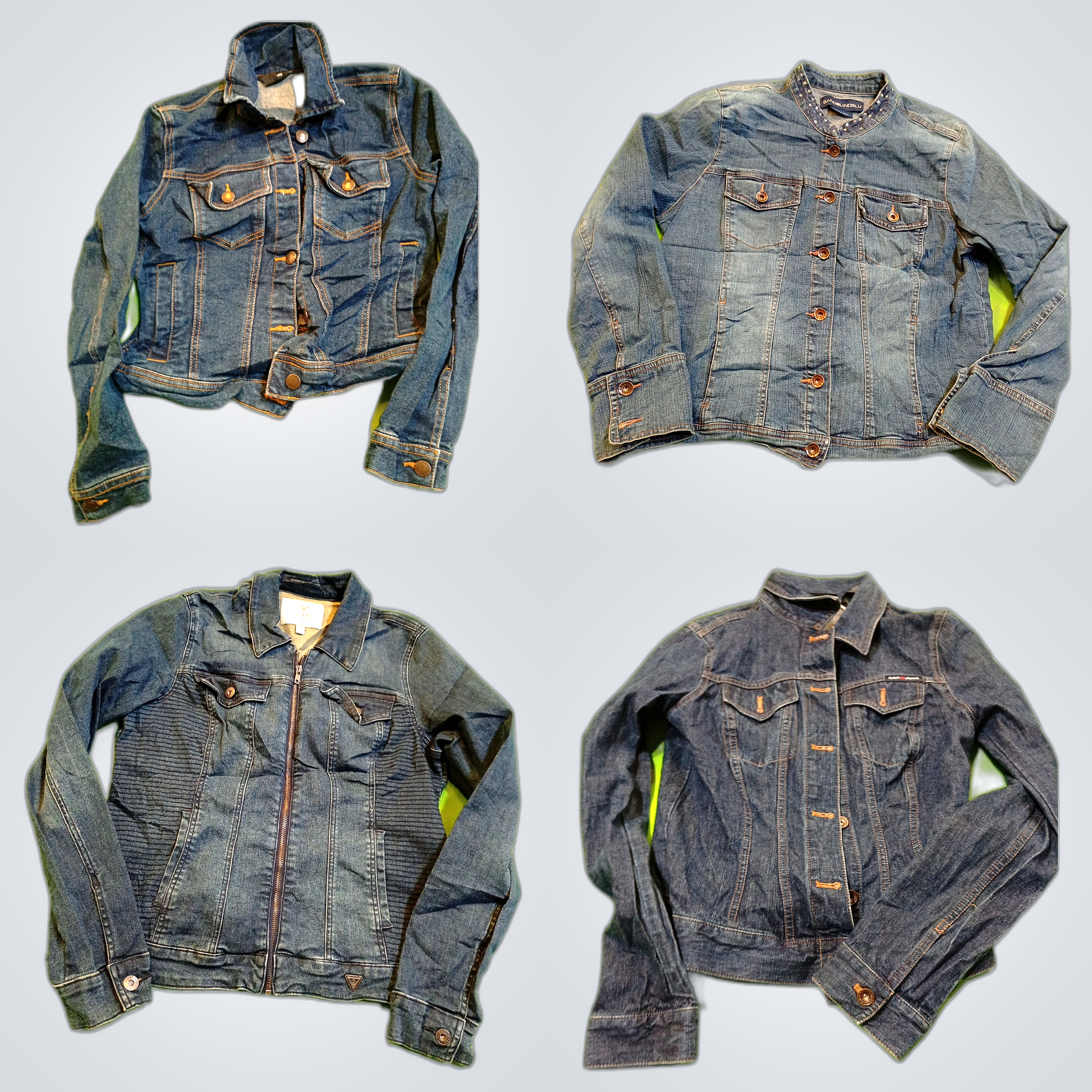 Y2K Denim Military Jacket