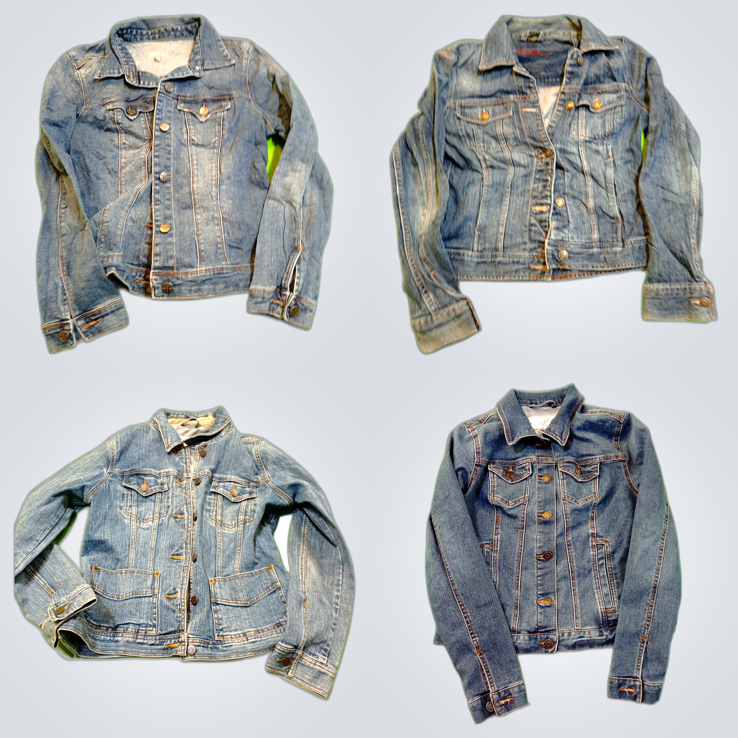 Y2K Denim Military Jacket