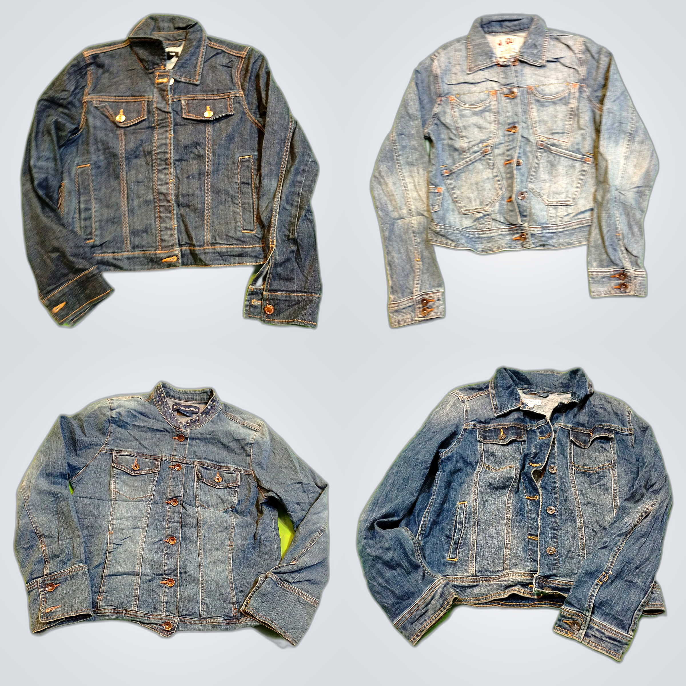 Veste de course en denim Y2K