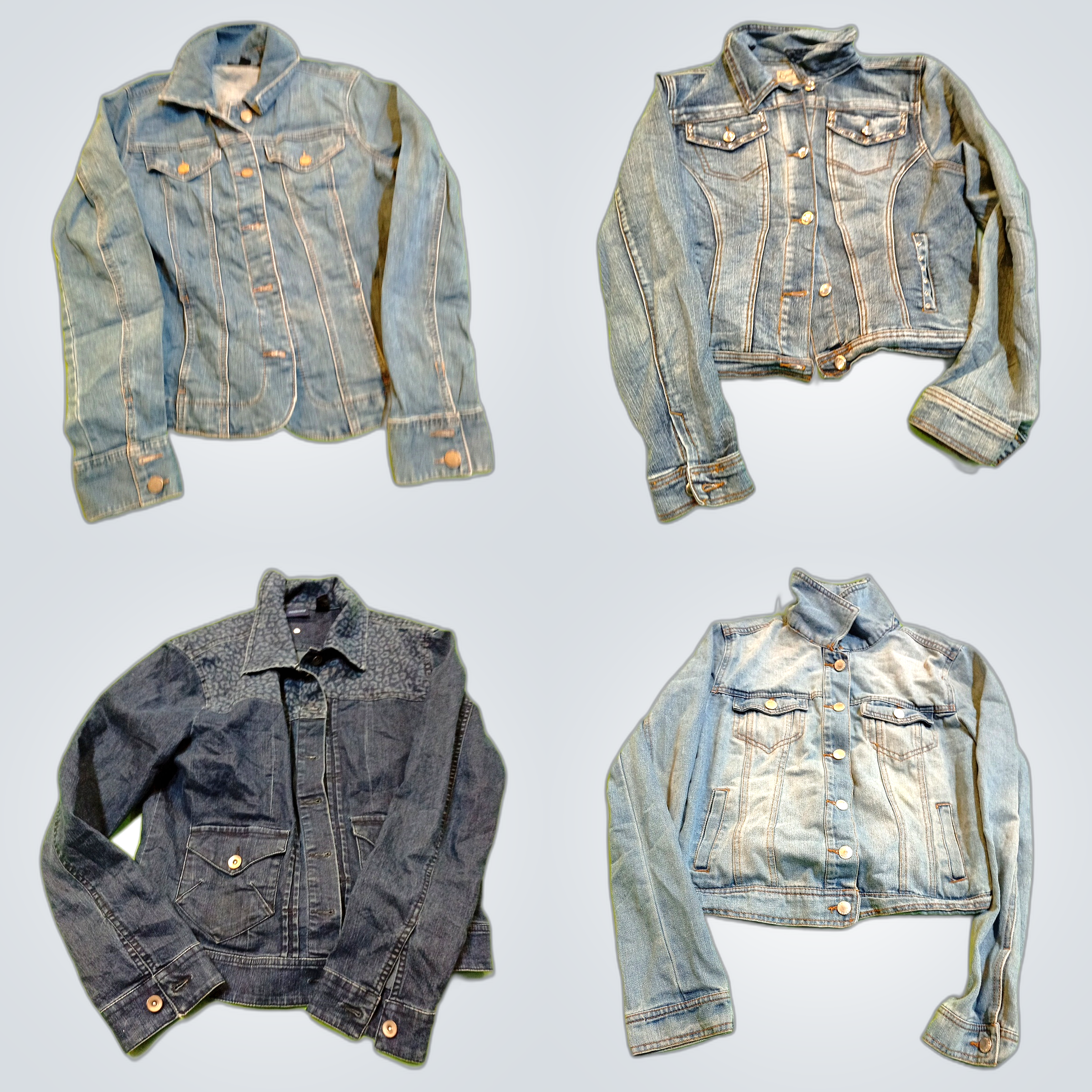 Giacca militare in denim Y2K