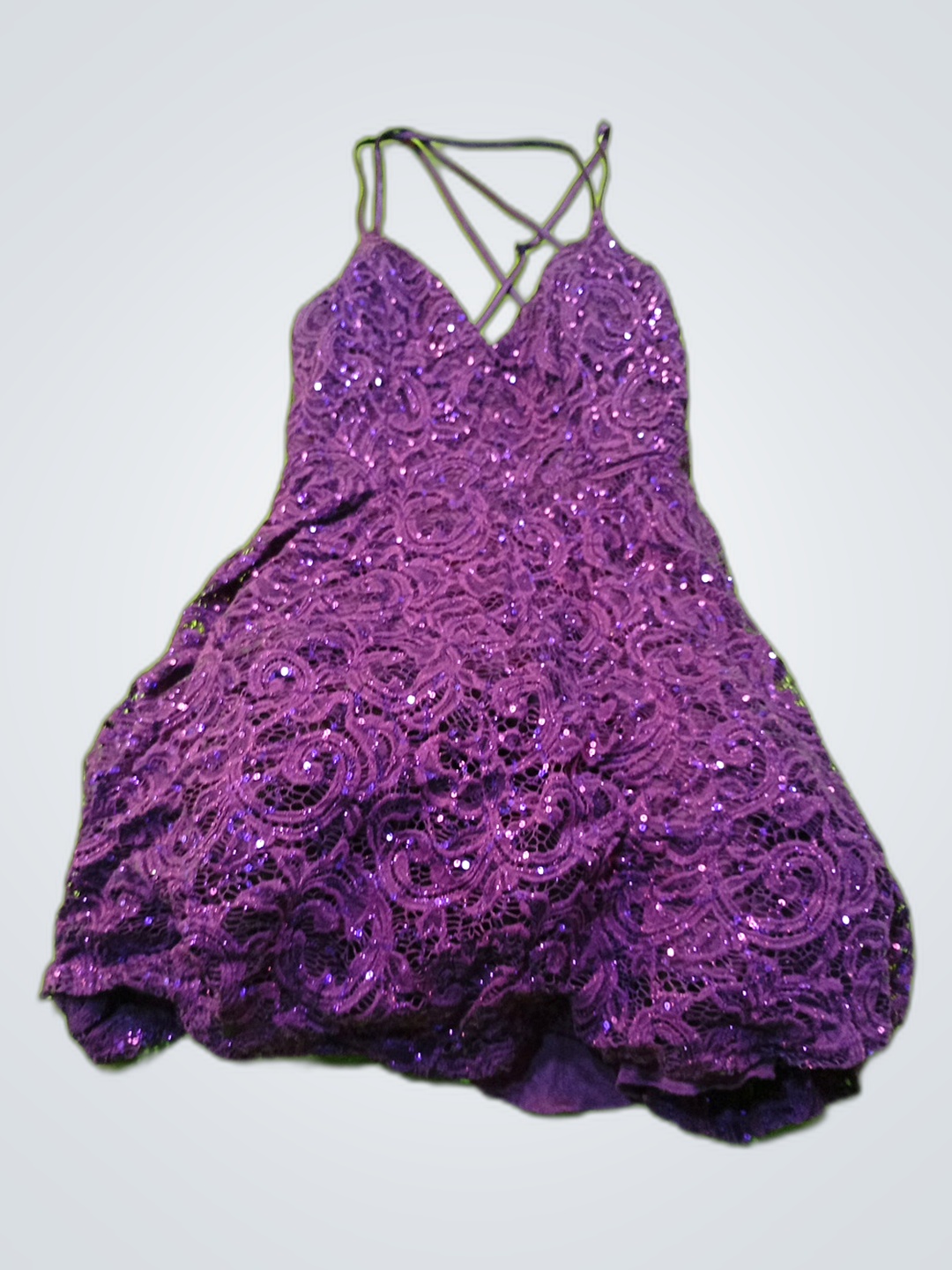 B. Darin Purple Sequin Party Dress