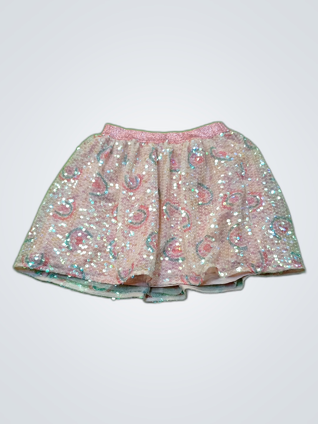 Falda de lentejuelas rosa