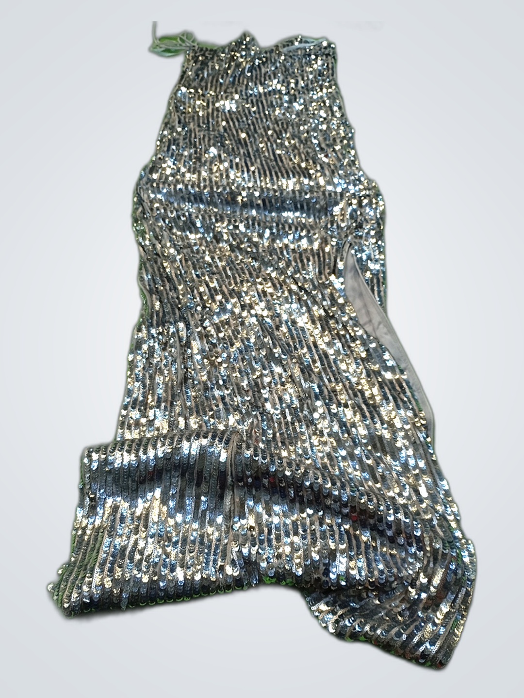 Vestido de tirantes plateado con lentejuelas After..