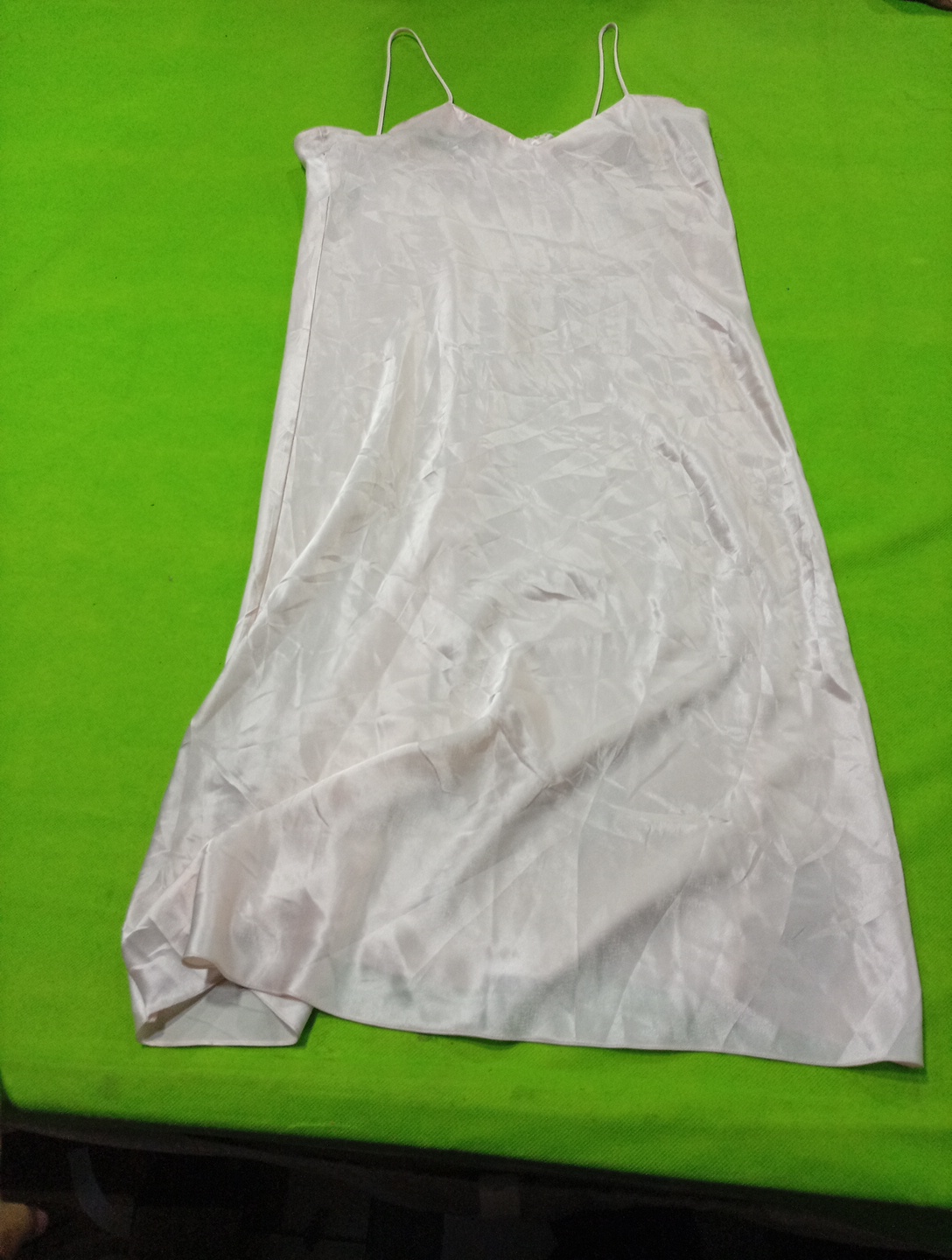 Vestido de tirantes de poliéster blanco sin marca