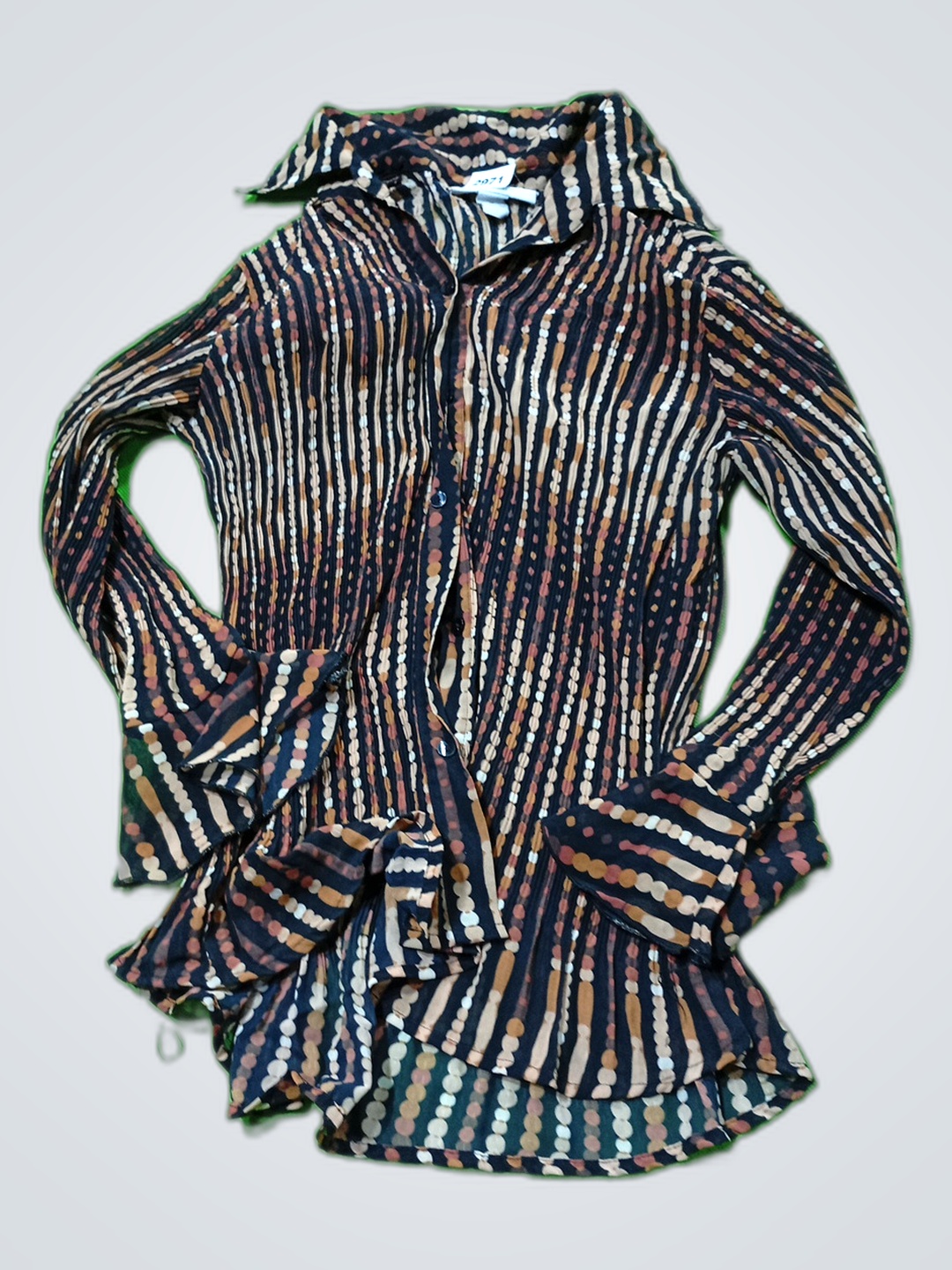 Blusa de Manga Larga Rayada Dressbarn