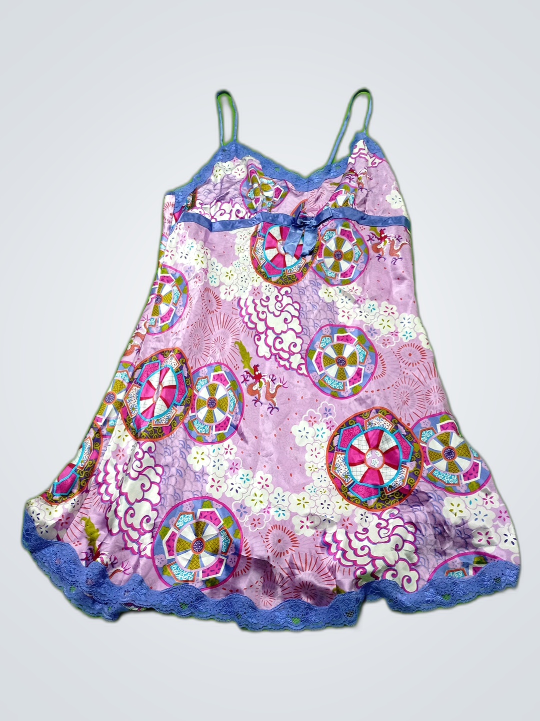 Vestido de tirantes estampado sin marca