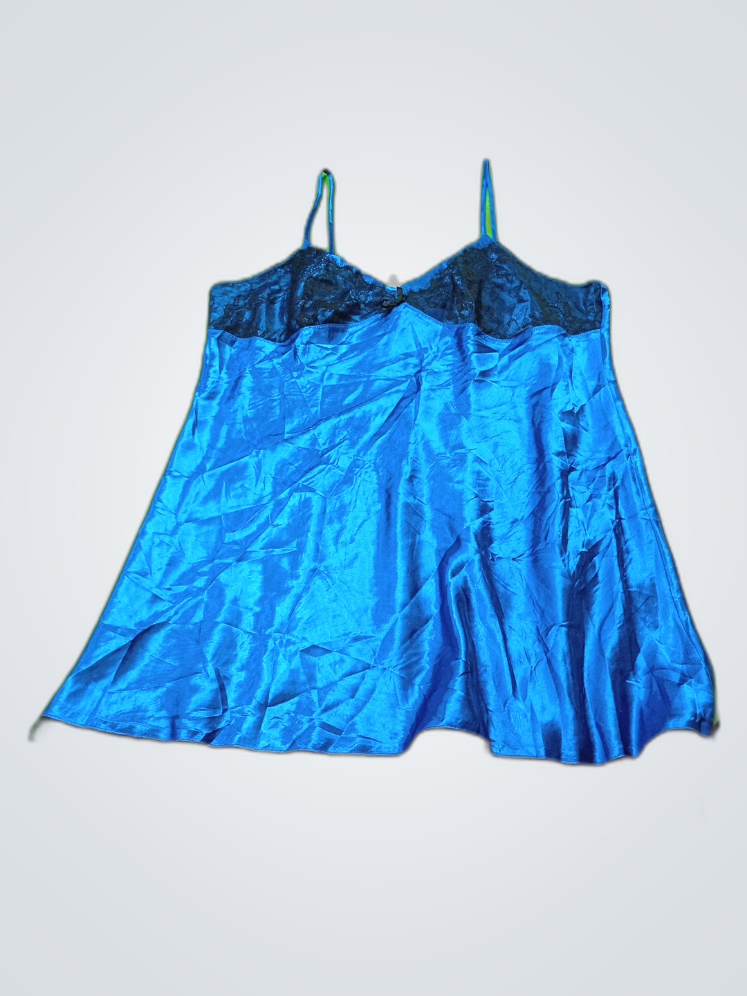 Ambrillelle Blue Satin Slip Dress