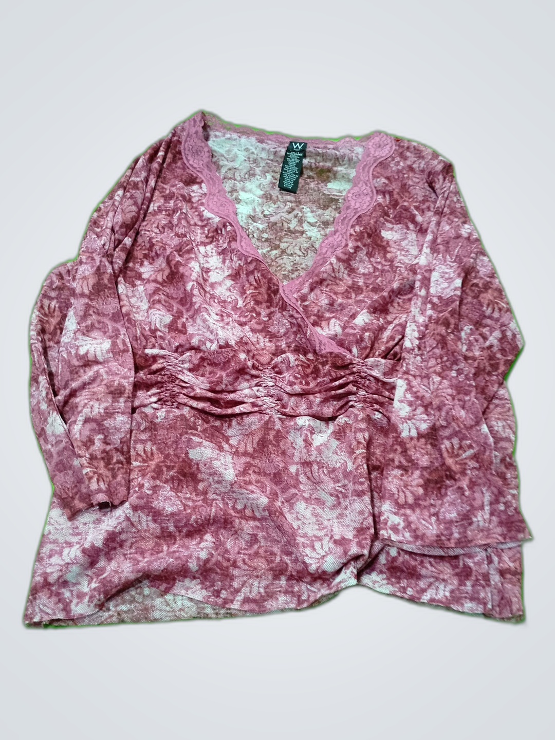 Blusa envolvente floral rosa Woman Within
