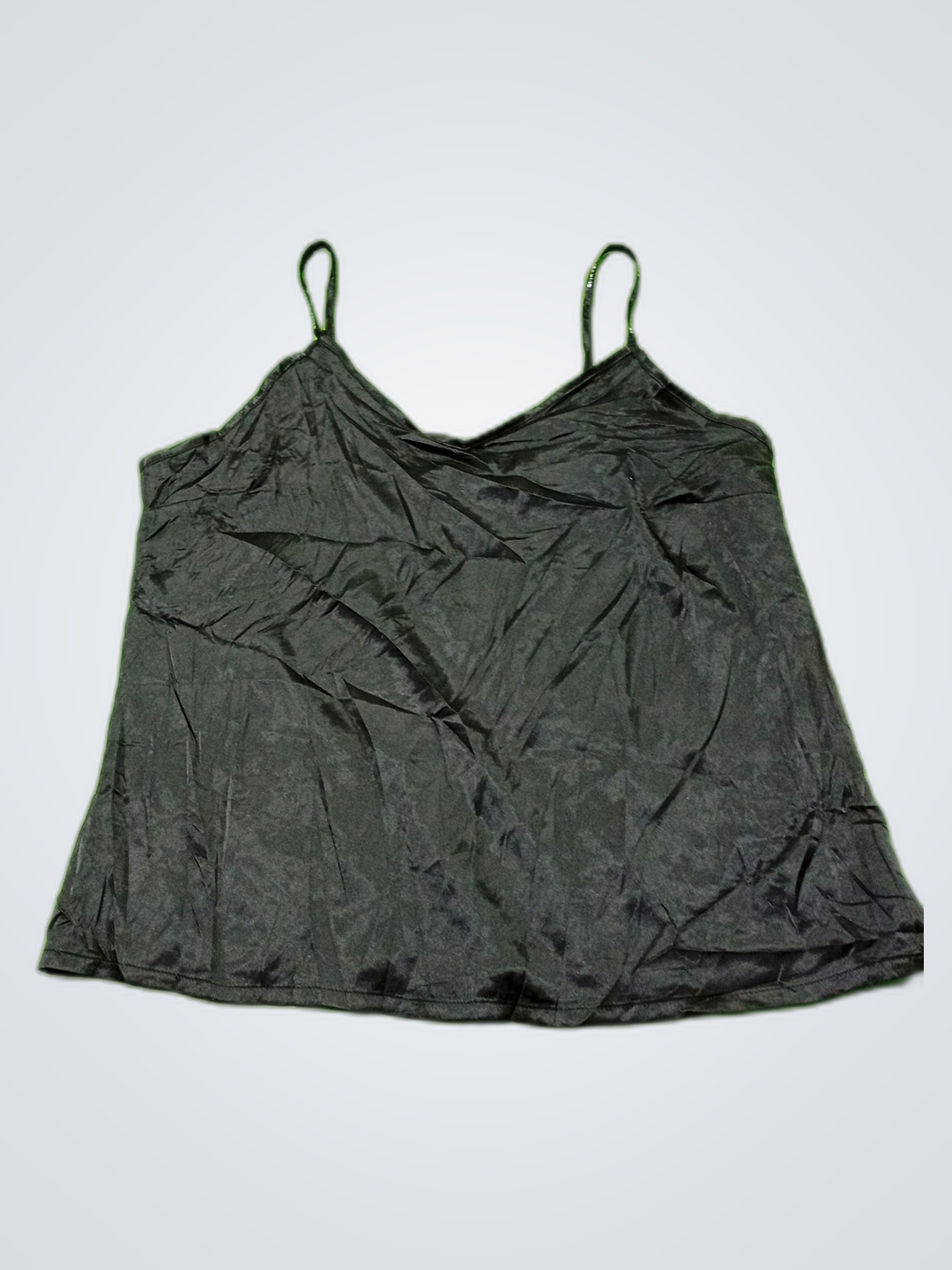 Camisa de satén negra Betsey Johnson