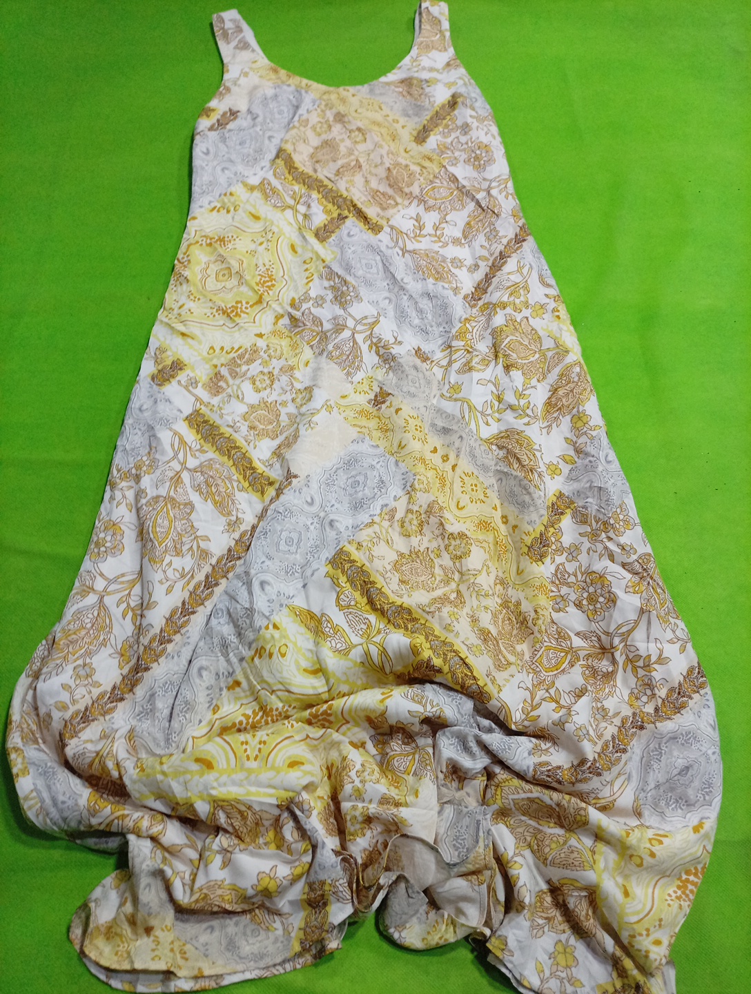 Vestido Maxi Sin Mangas Impreso Drew