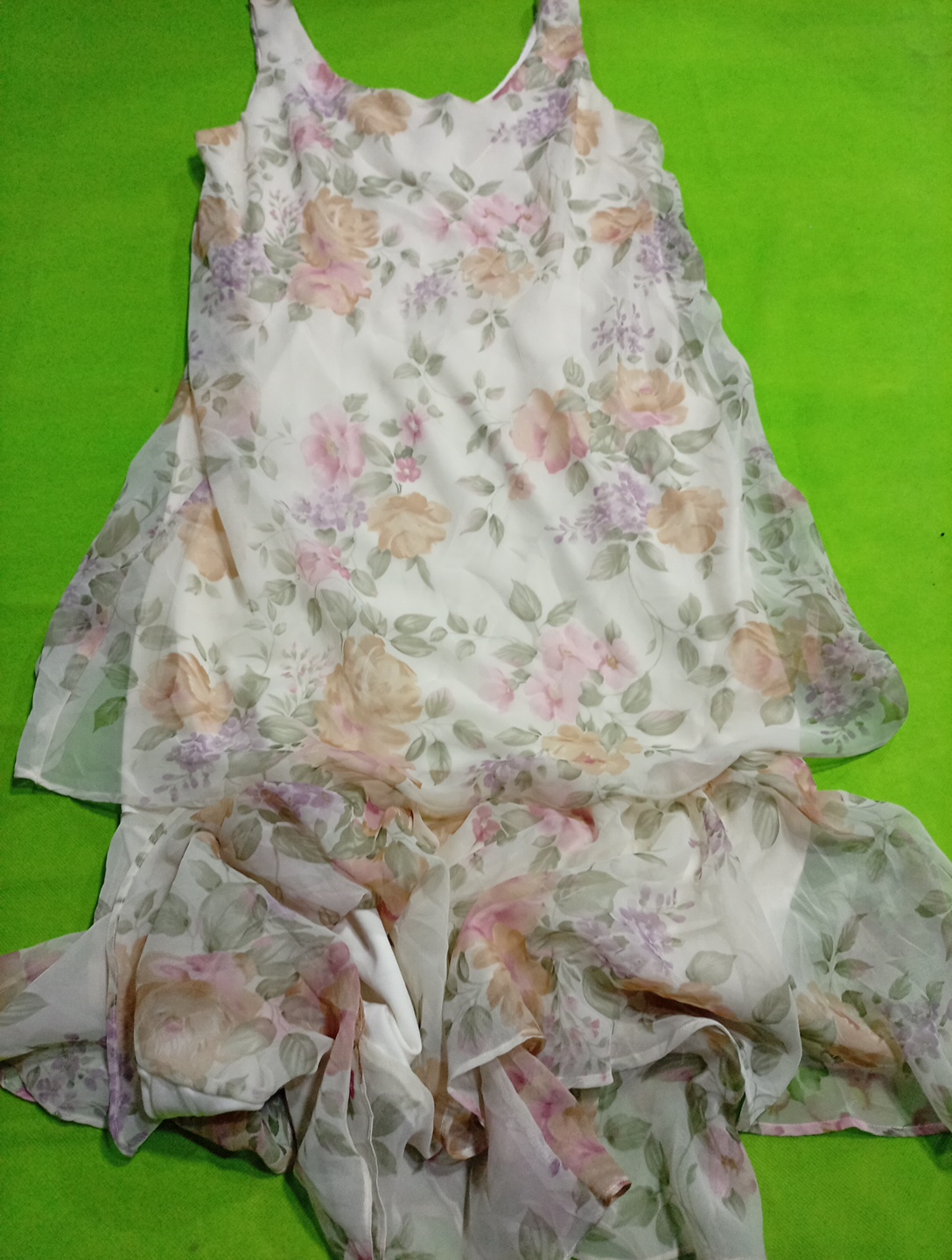 Vestido maxi sin mangas de estampado floral JBS
