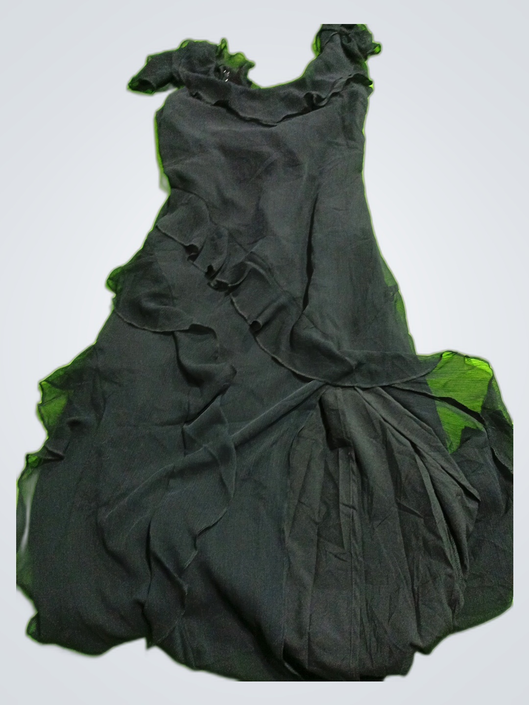 Vestido de volantes negro Wildfox