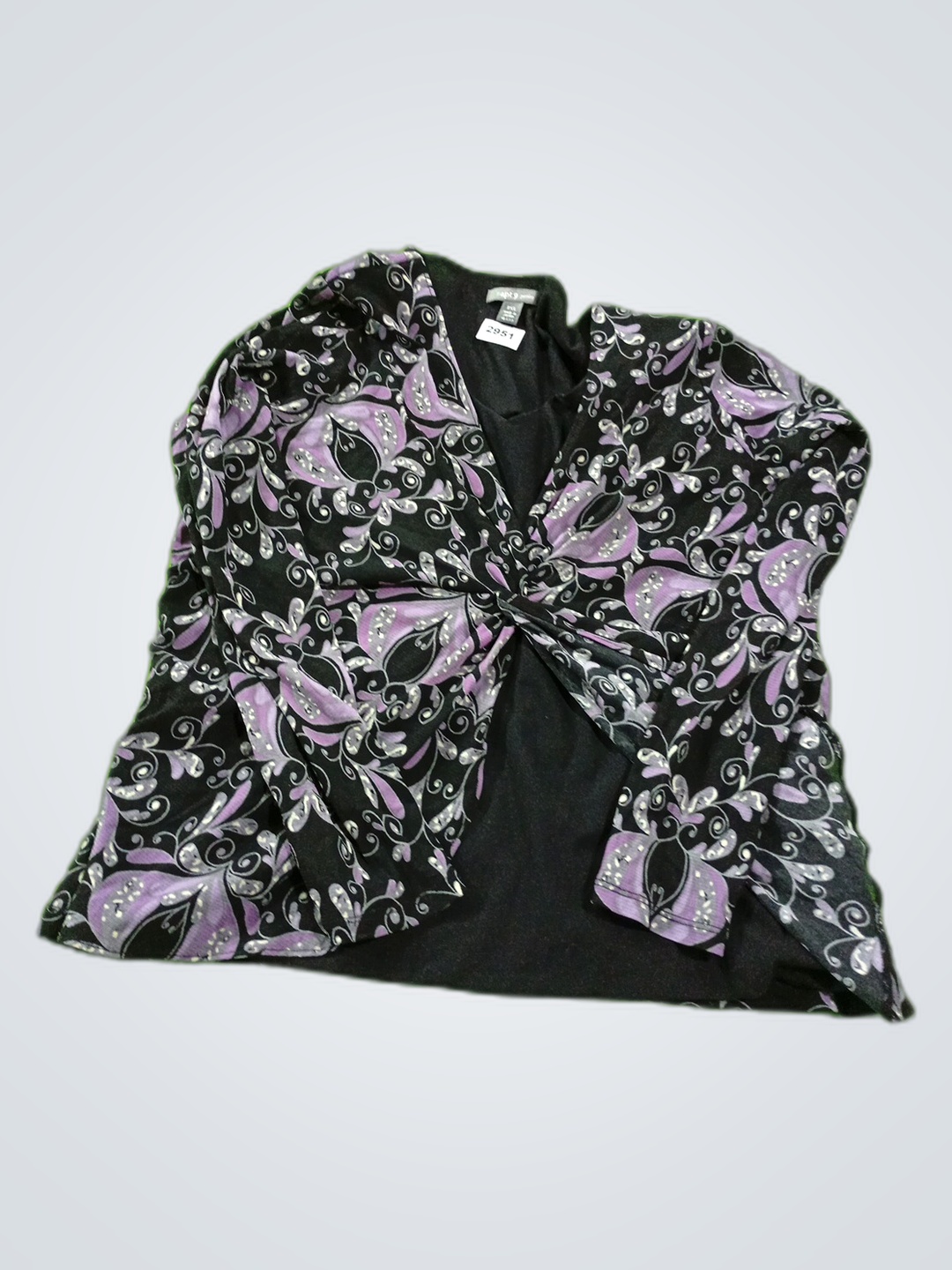 Apt. 9 Blusa Envolver Impresa Petite