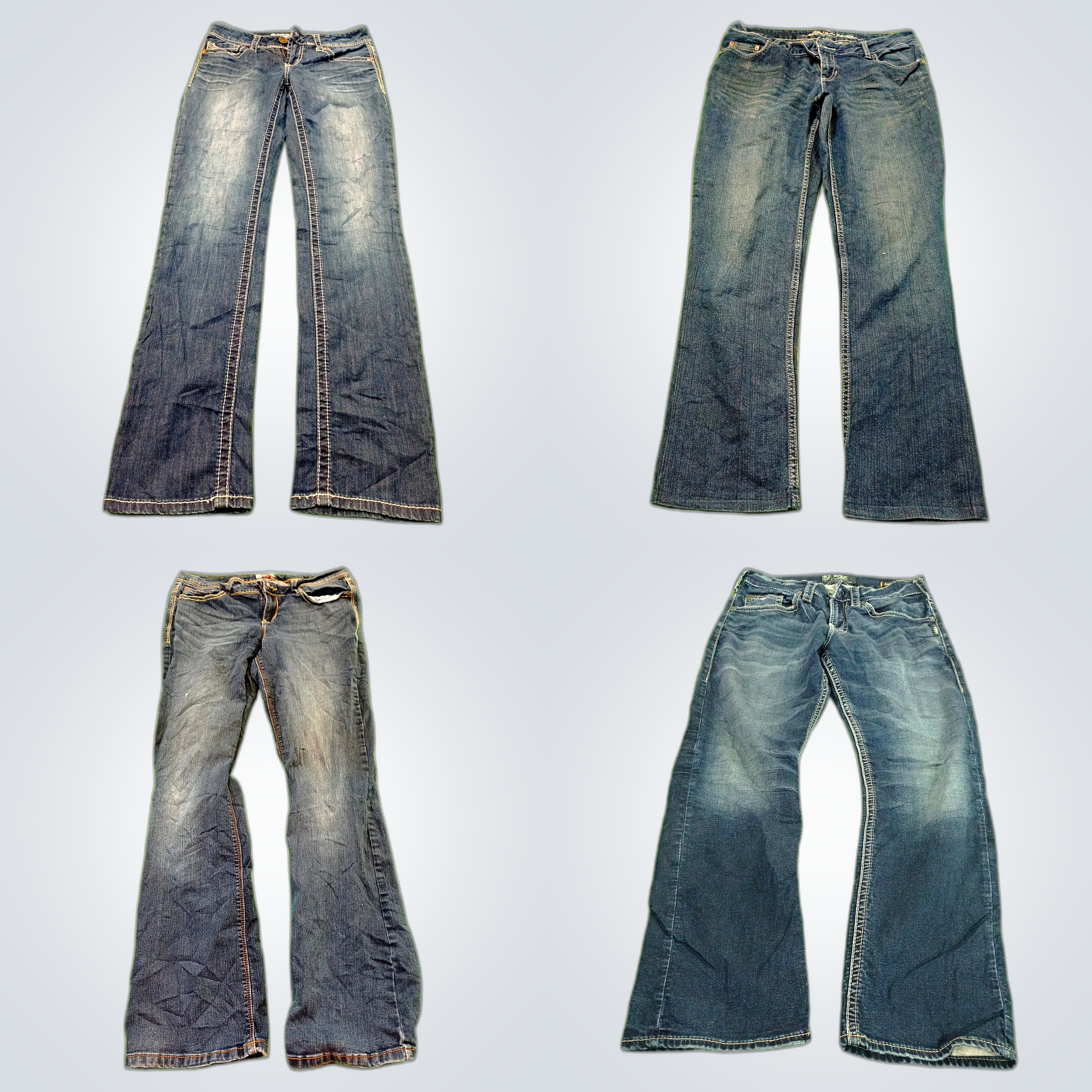 Jeans à bottes et jeans droits