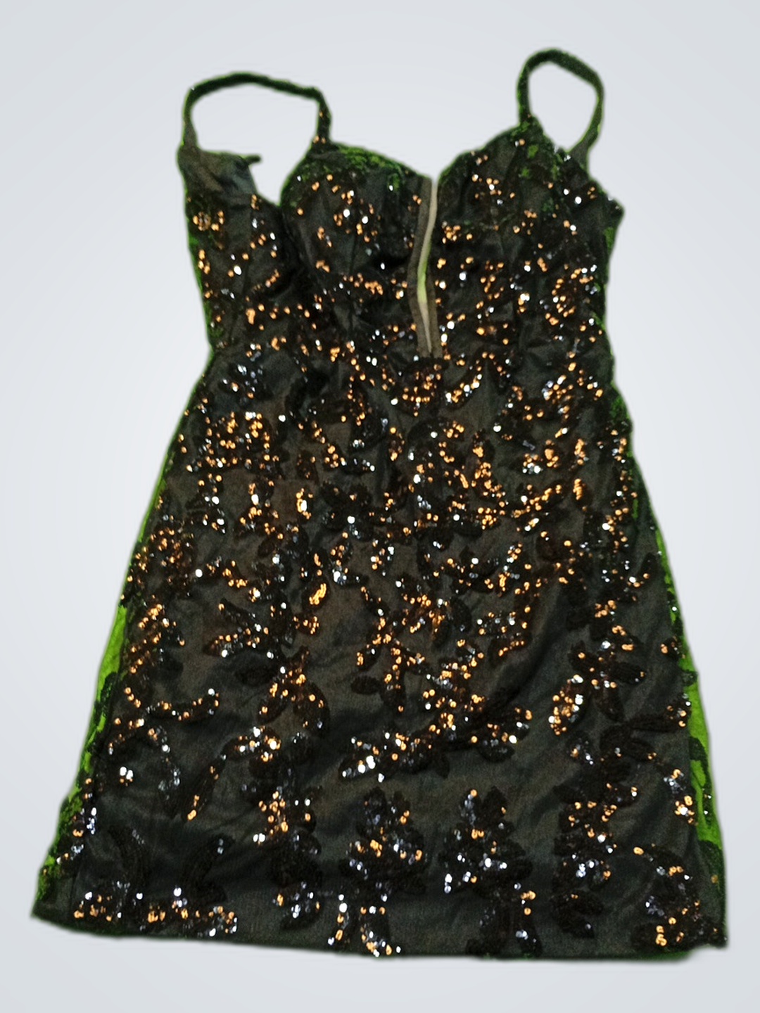 Vestido mini de lentejuelas negras