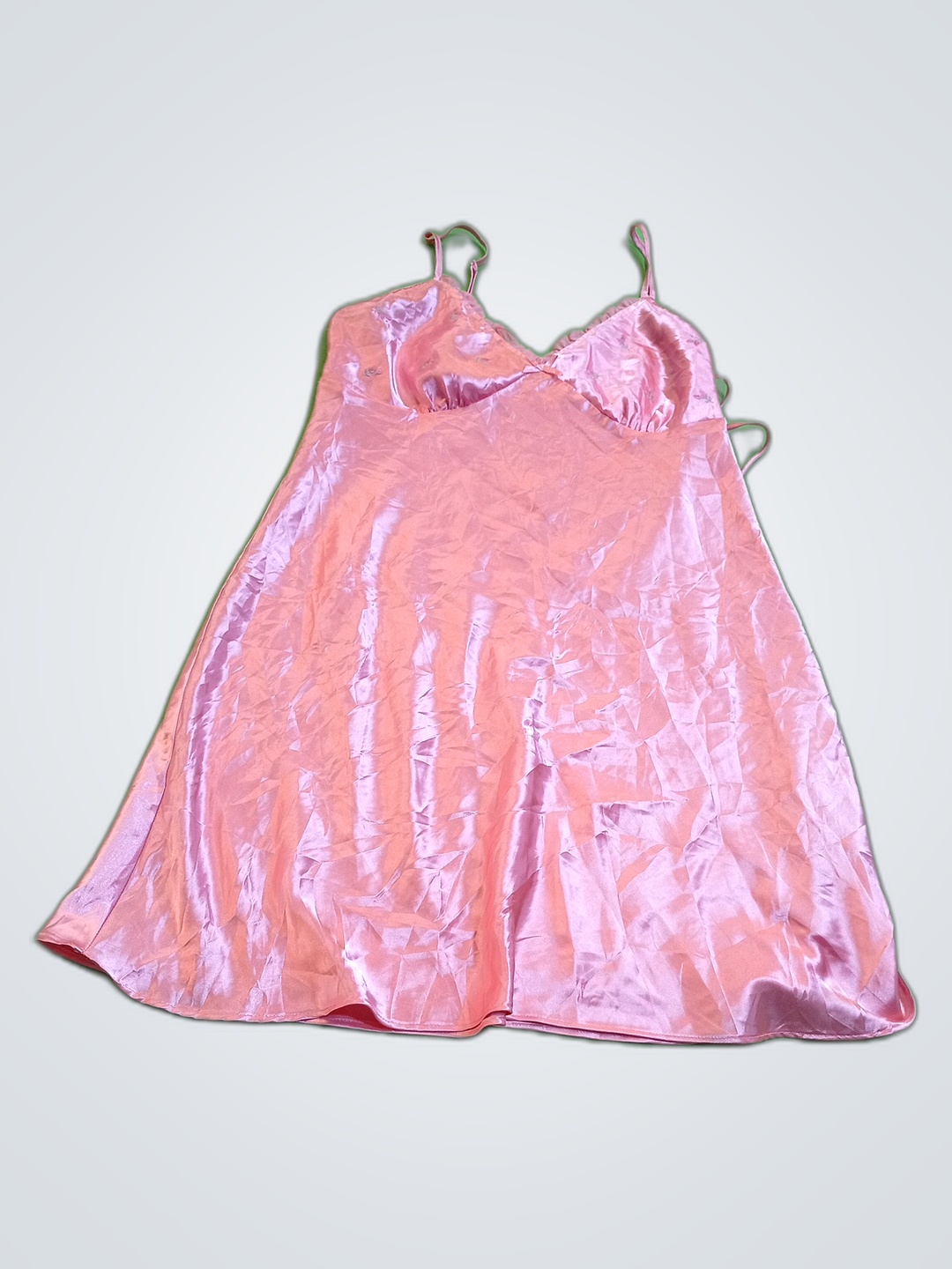 Alonia Pink Satin Slip Dress