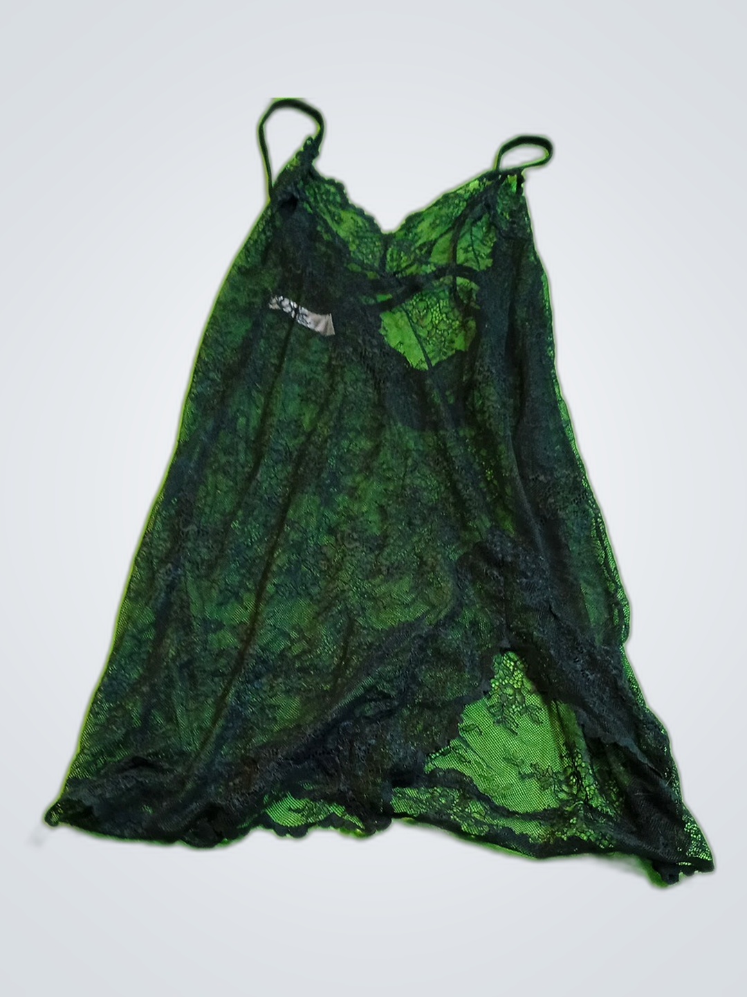 Top de Camisón de Encaje Negro