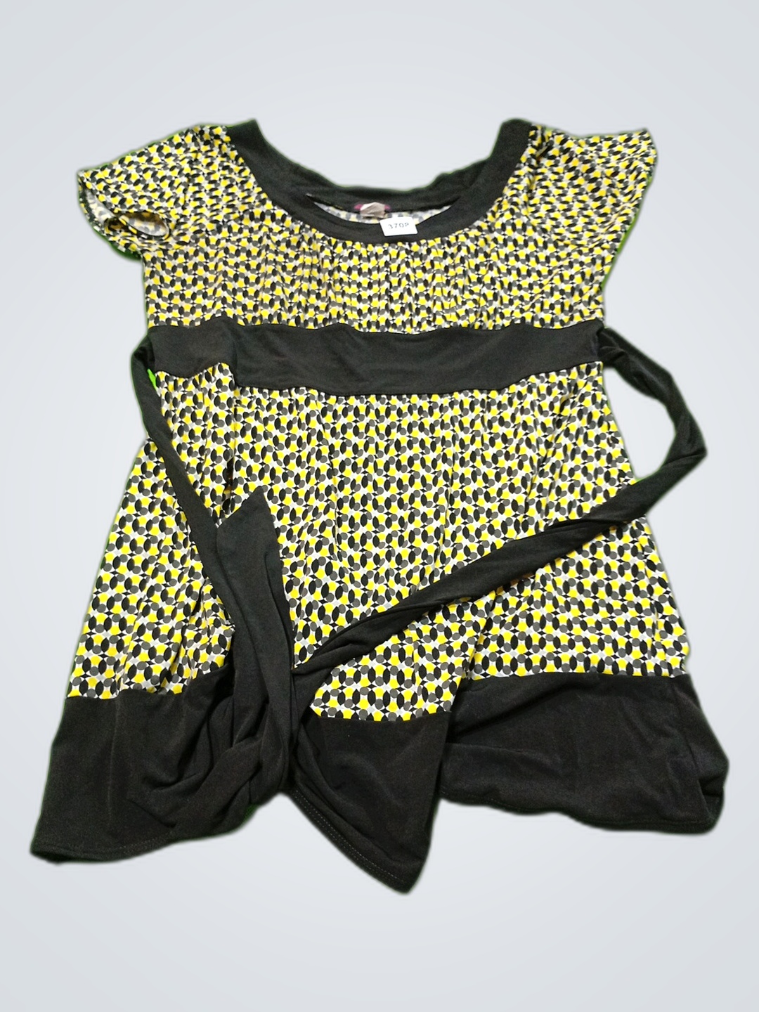 Le Coeur Top de patrón negro y amarillo