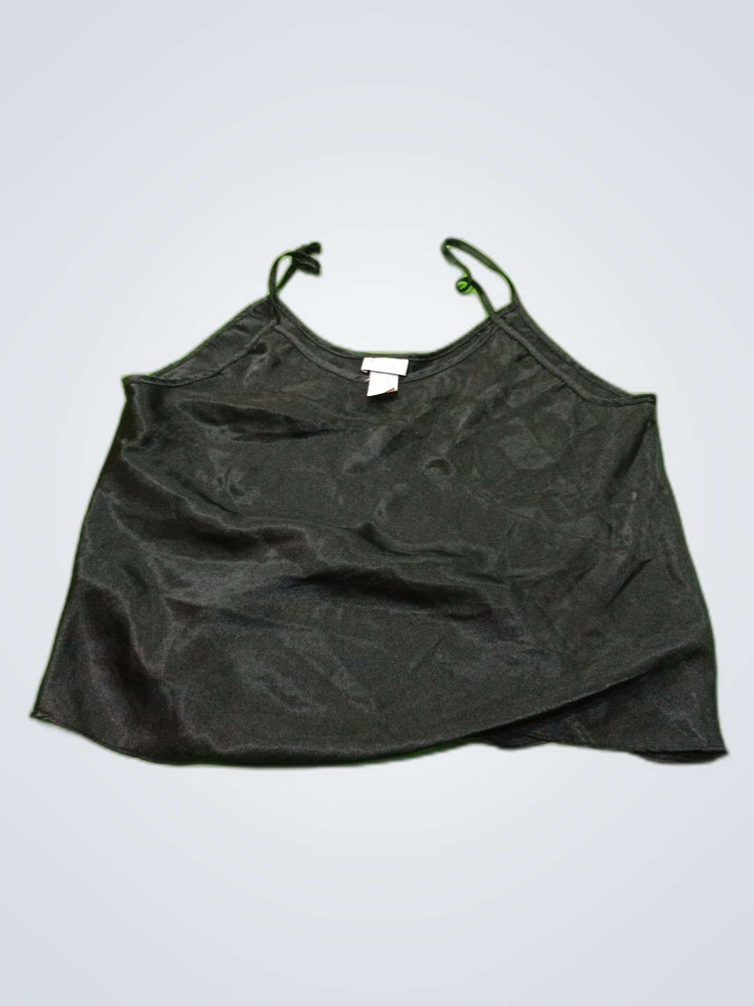 Cinémathèque Black Satin Camisole Top