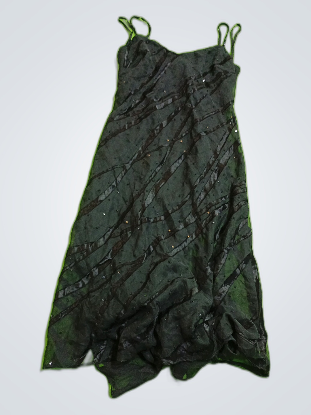 Vestido mini negro con lentejuelas Eva Blue