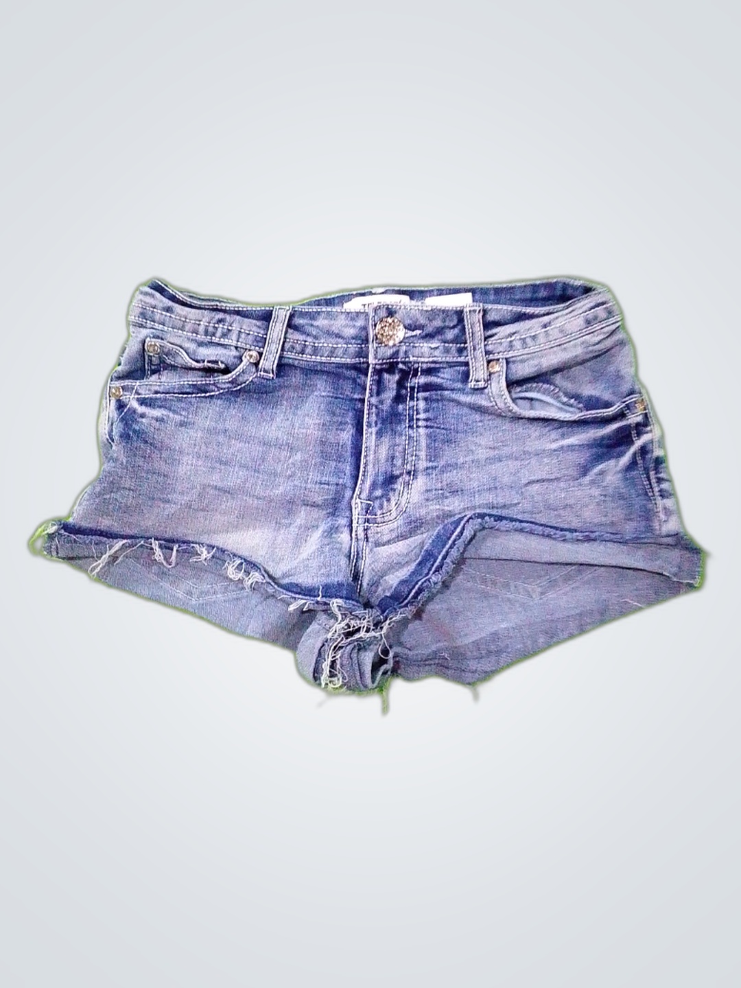 Shorts de mezclilla bordados Telepata