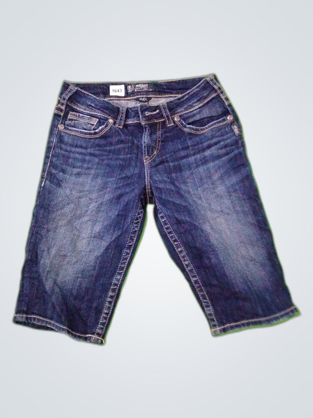 Shorts de Mezclilla Plateados