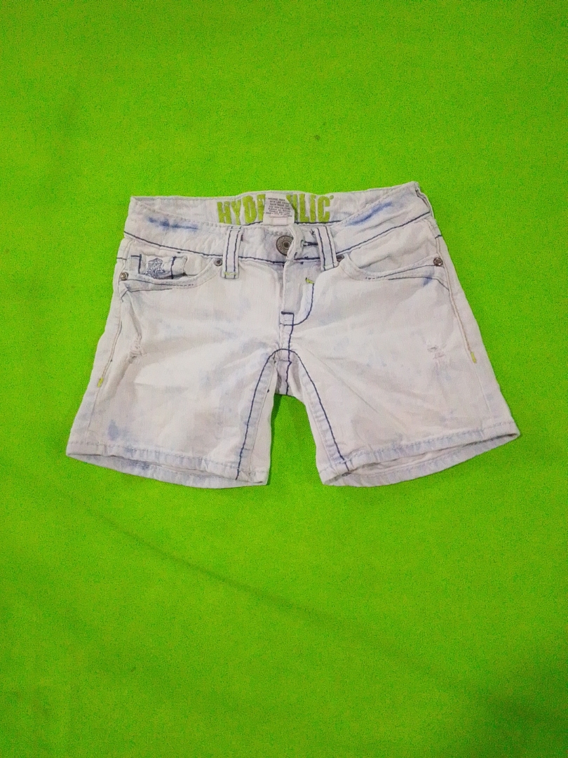 Shorts de mezclilla hidráulicos