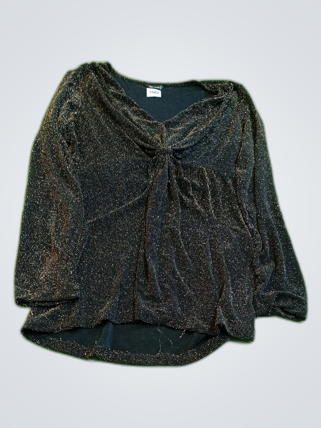 デイジー・デュークス ブラック スパンコール 長袖 ブラウス