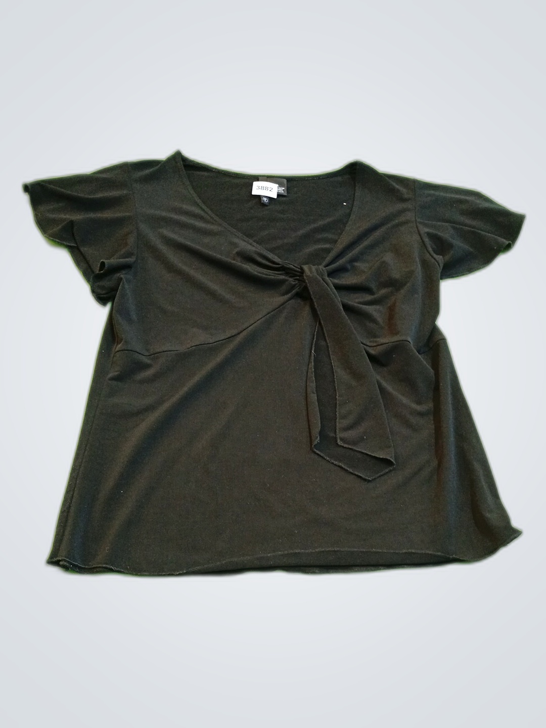 「M&S ブラック ラッフル スリーブ ラップ ブラウス」