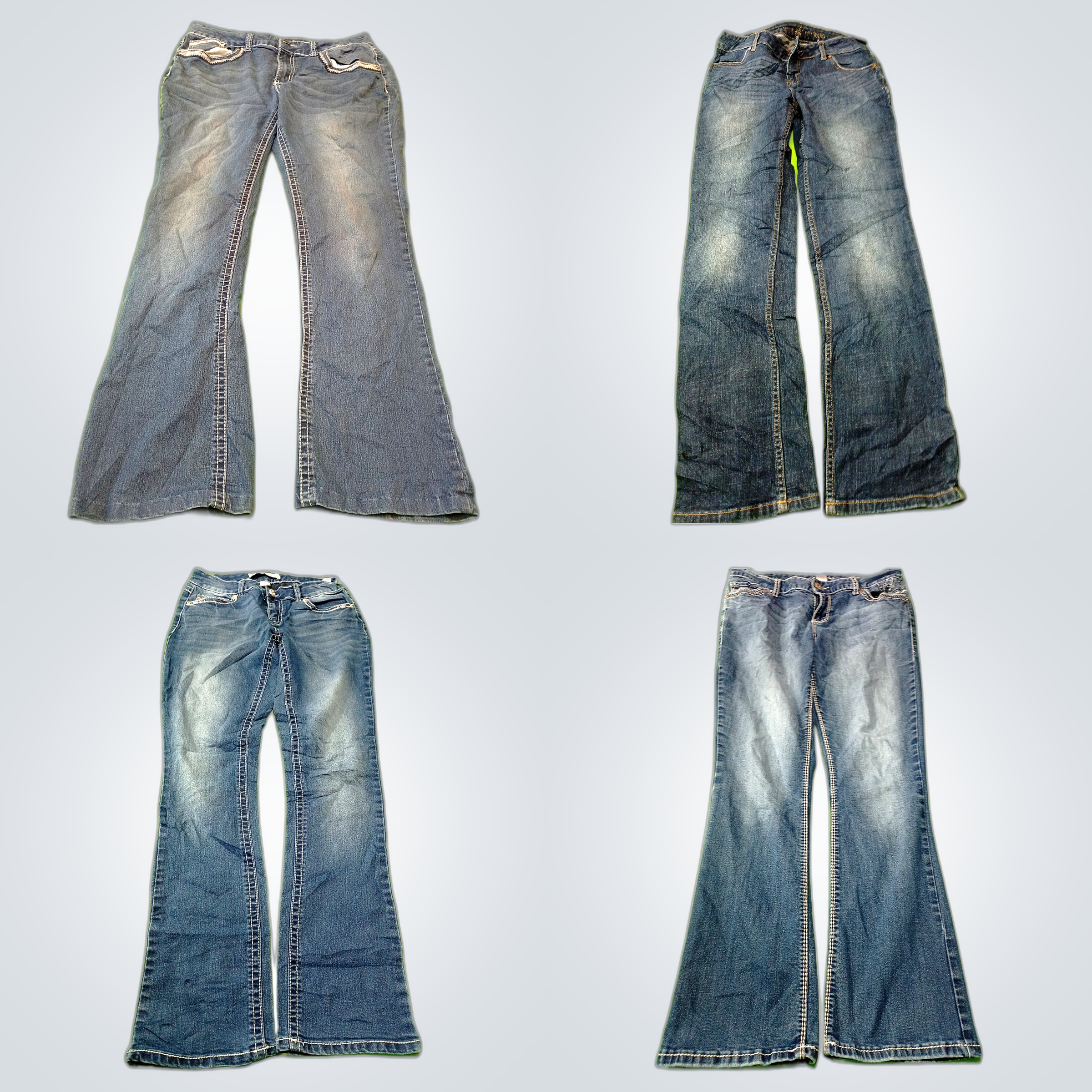 Pantalon en denim bootcut et droit