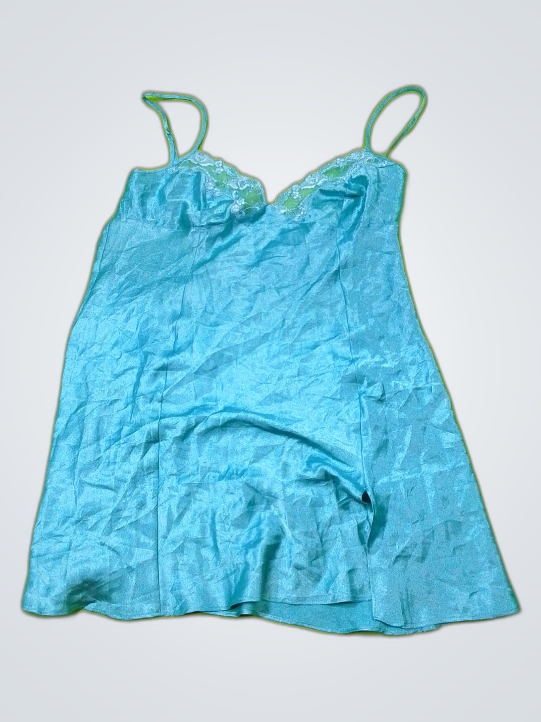 Victoria's Secret Blue Satin Slip Dress