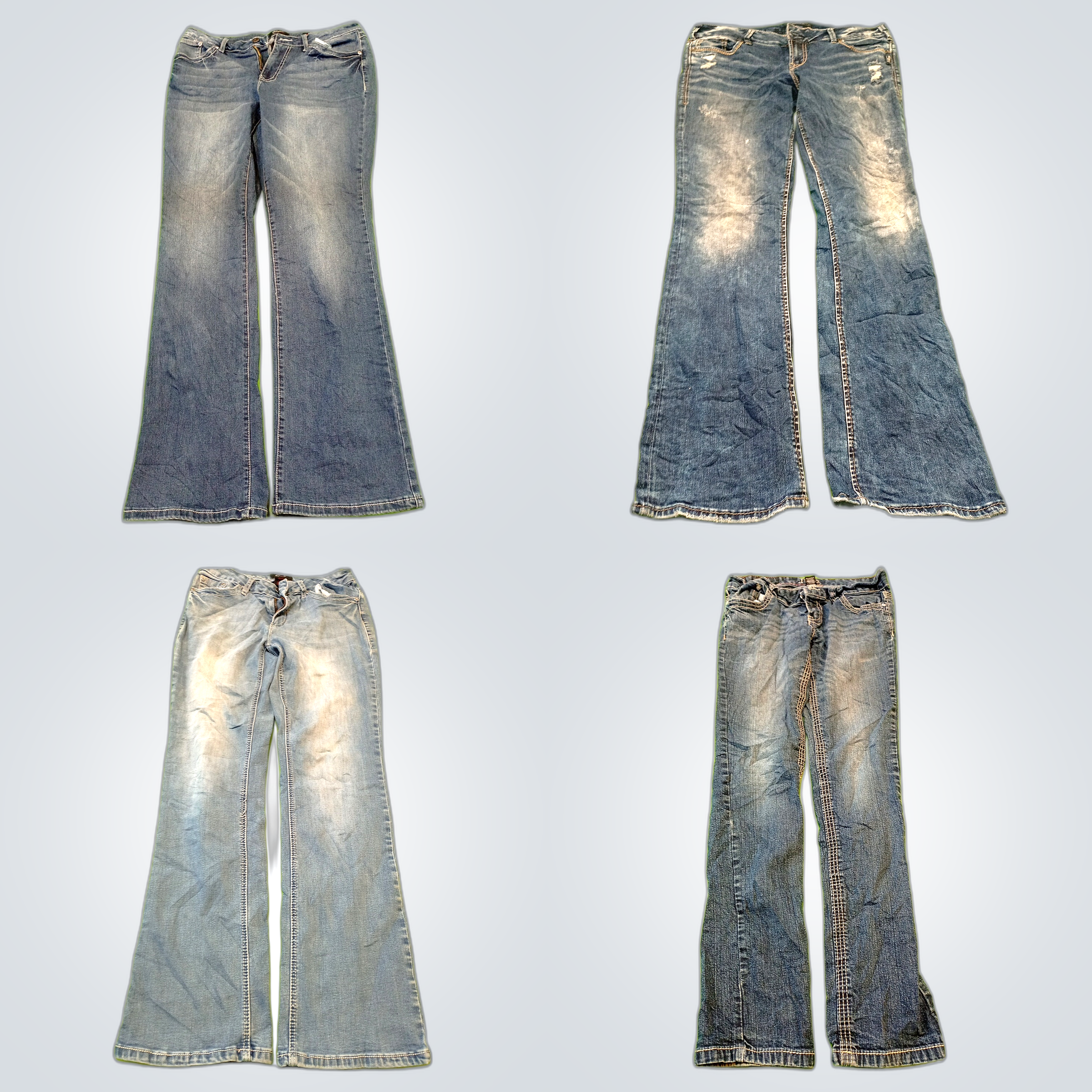 Ensemble de jeans évasés et à pattes d'éléphant