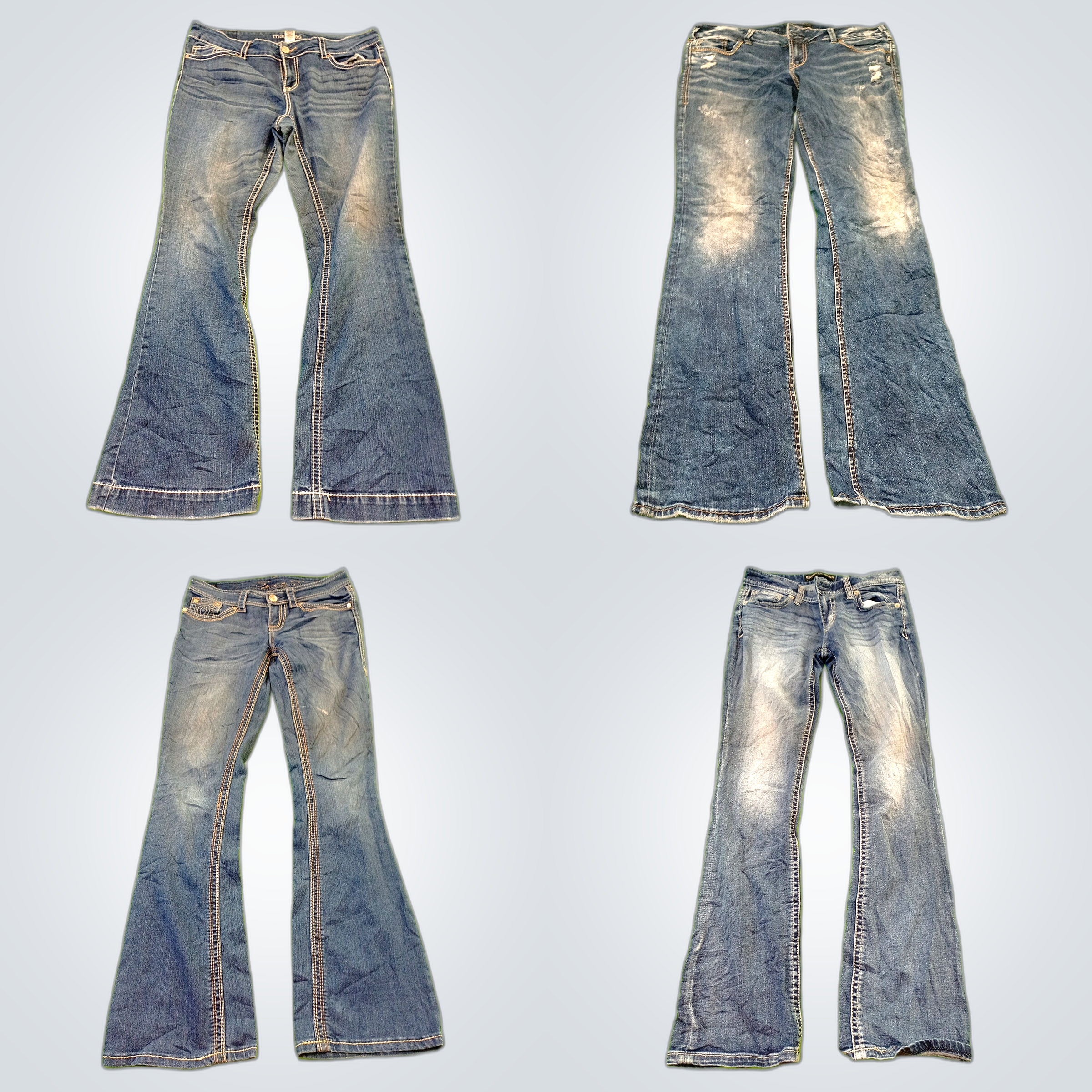 Ensemble de jeans évasés et à pattes d'éléphant