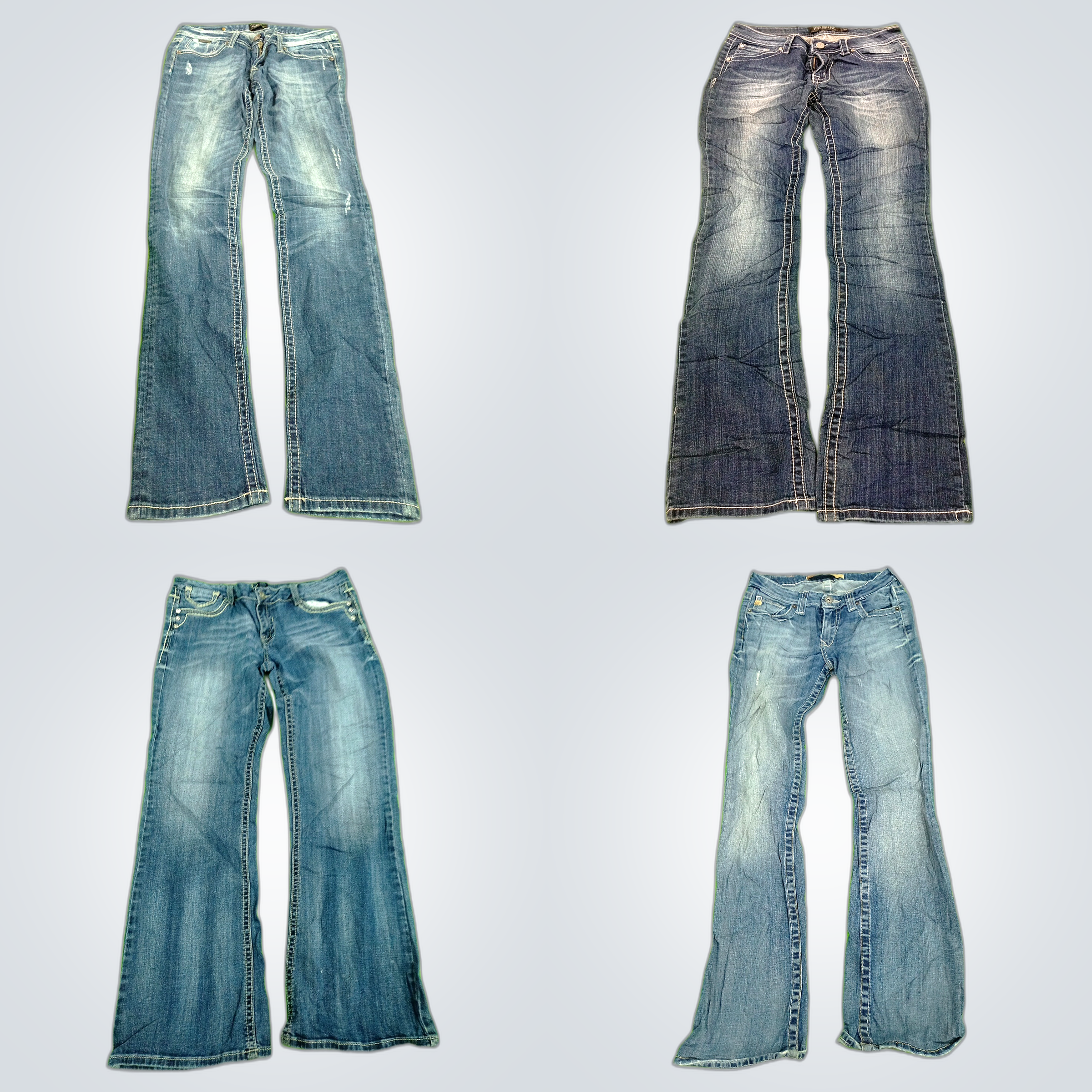 Pacchetto di jeans a gamba bootcut Y2K