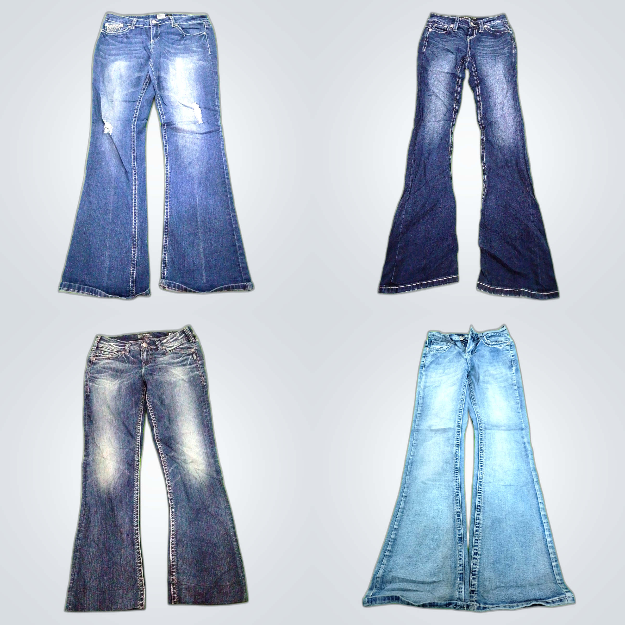 Bundle de jeans évasés Y2K