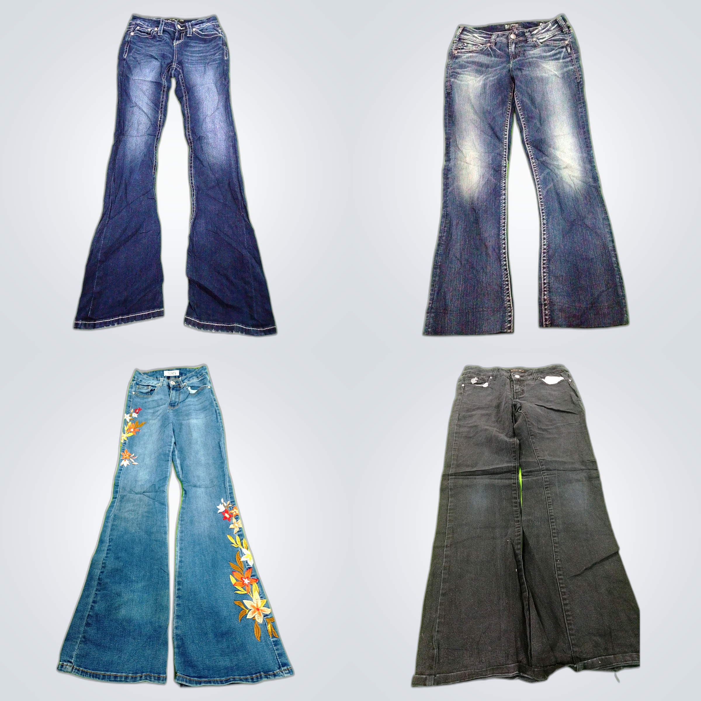 Ensemble de jeans évasés Y2K