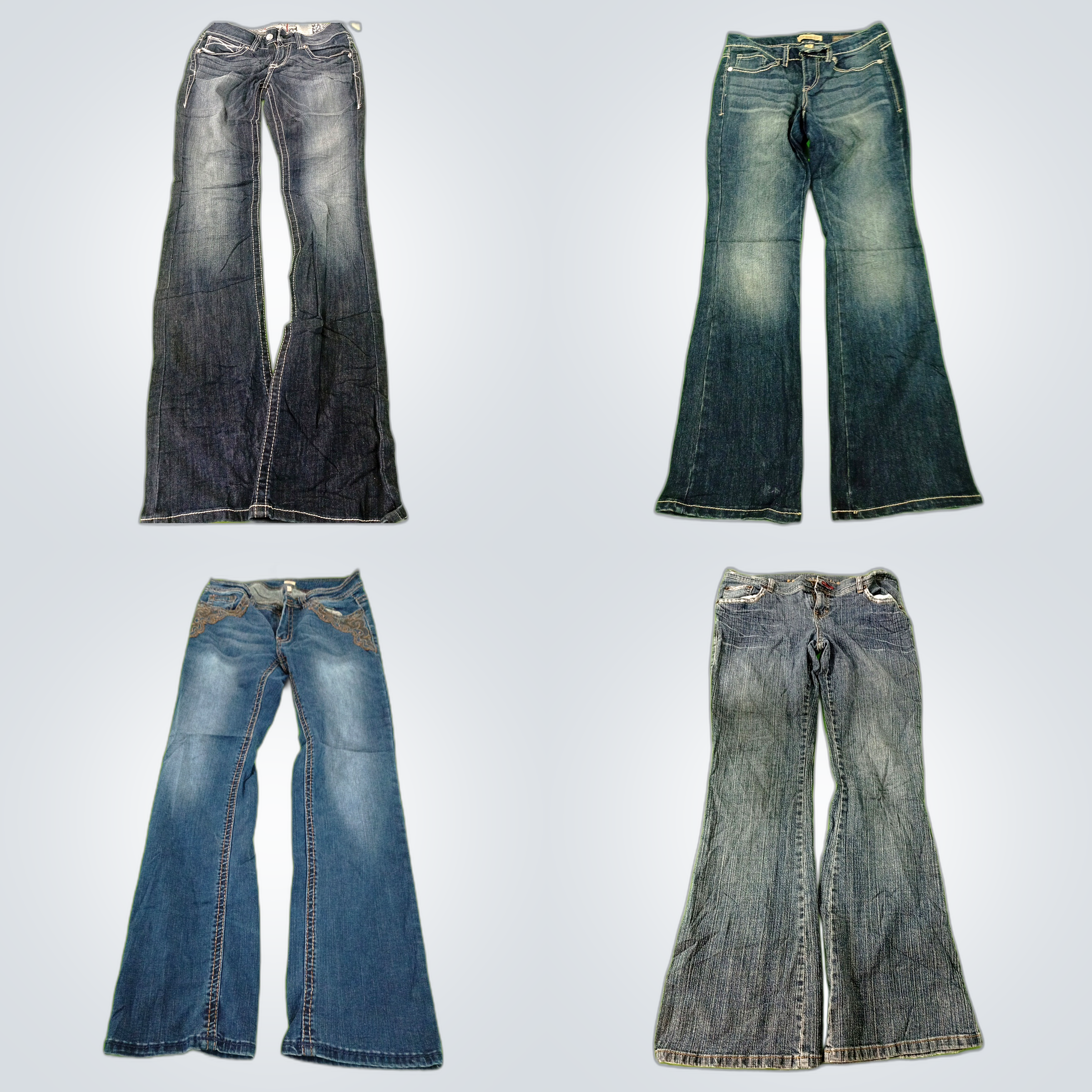 Pacchetto di jeans a gamba bootcut Y2K